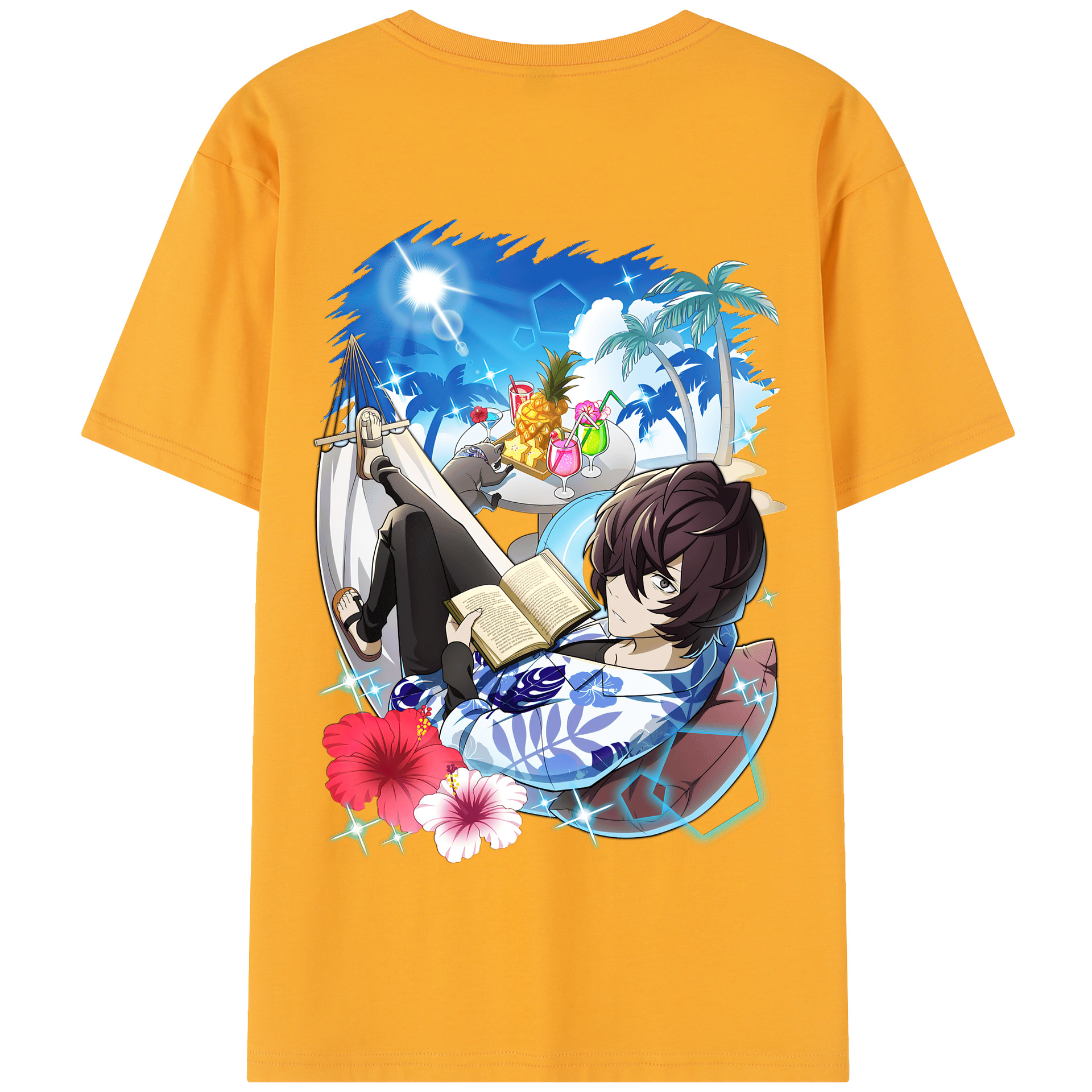 （画像用） 文豪ストレイドッグス Bungo Stray Dogs 綿100％半袖Tシャツ（背面プリント）