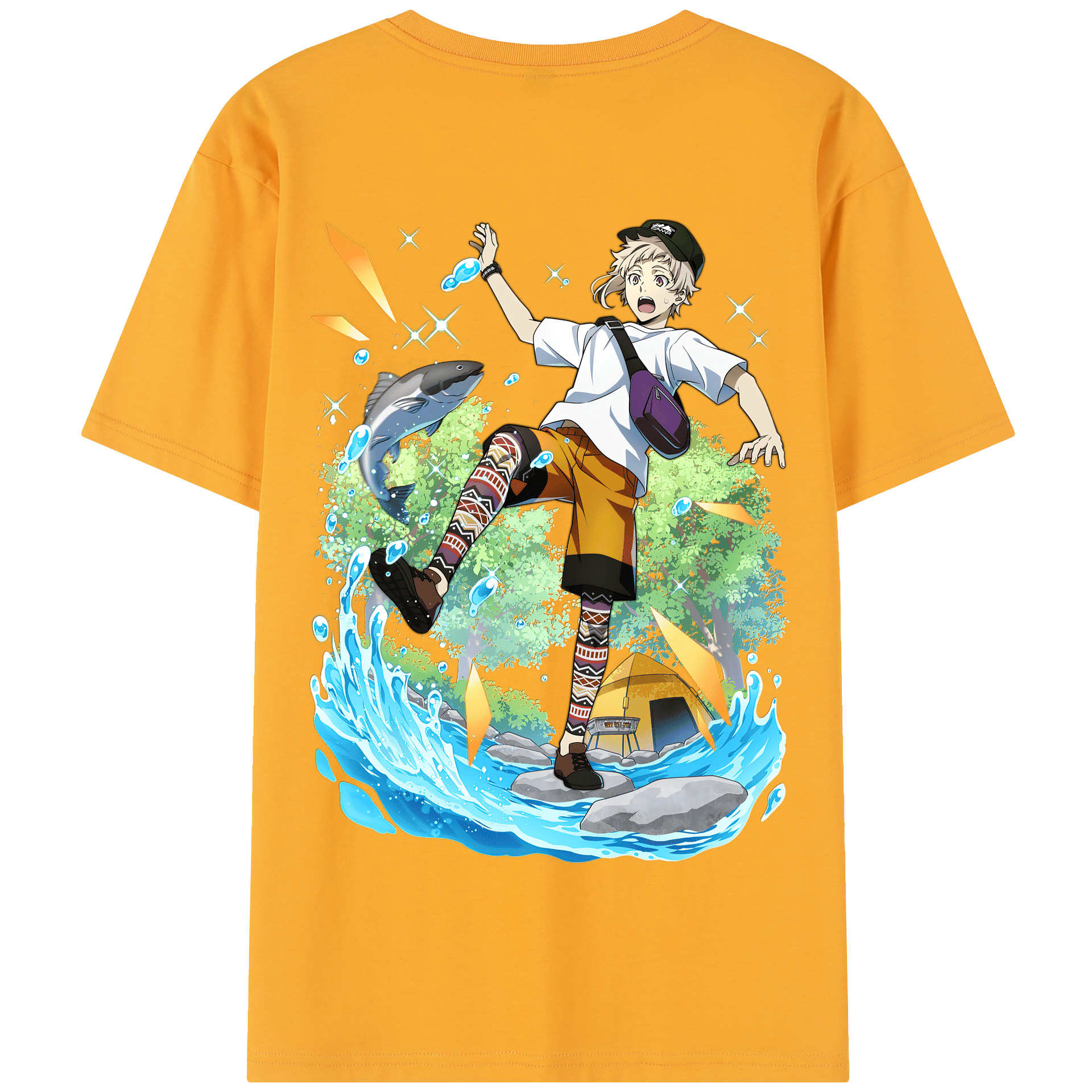 （画像用） 文豪ストレイドッグス Bungo Stray Dogs 綿100％半袖Tシャツ（背面プリント）