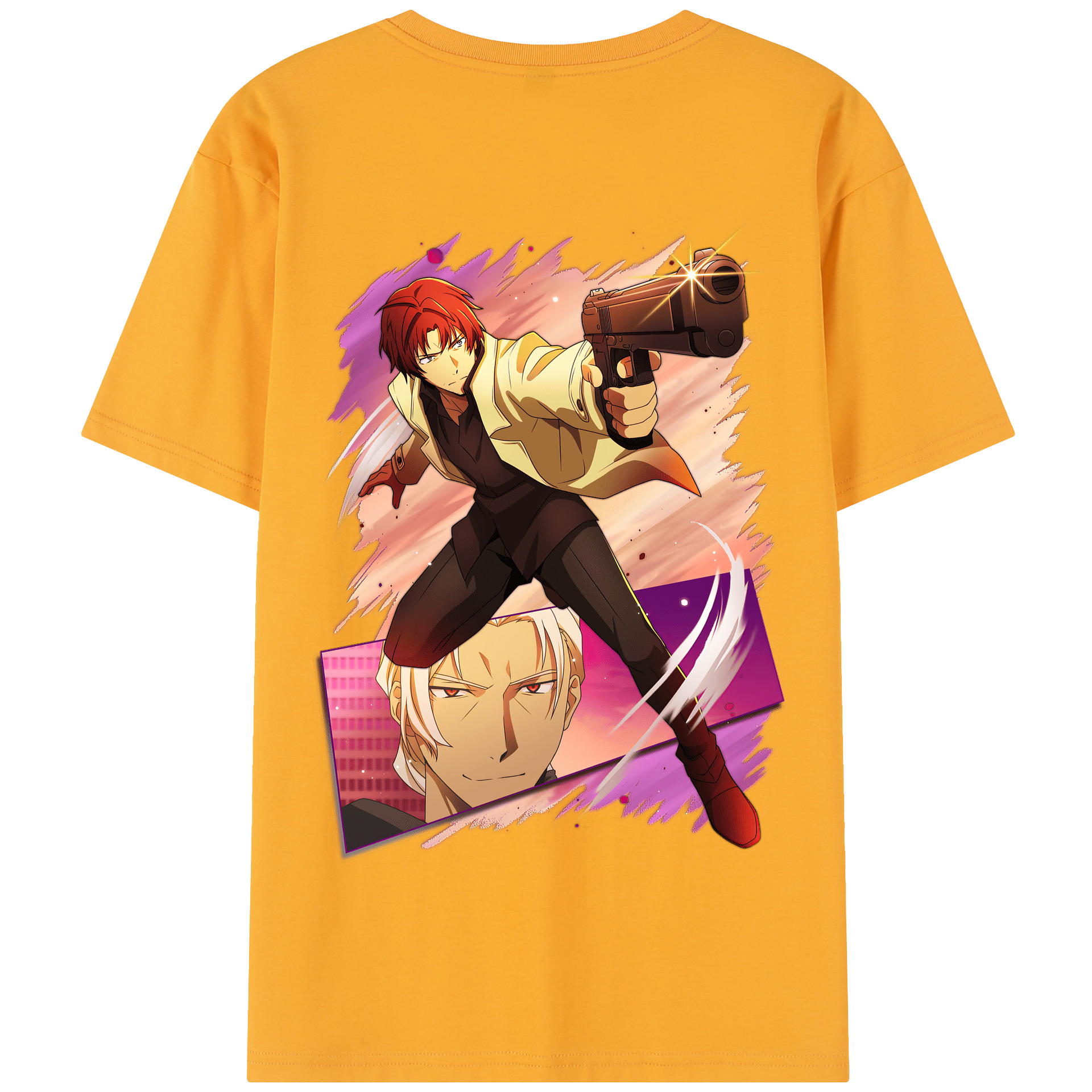 （画像用） 文豪ストレイドッグス Bungo Stray Dogs 綿100％半袖Tシャツ（背面プリント）