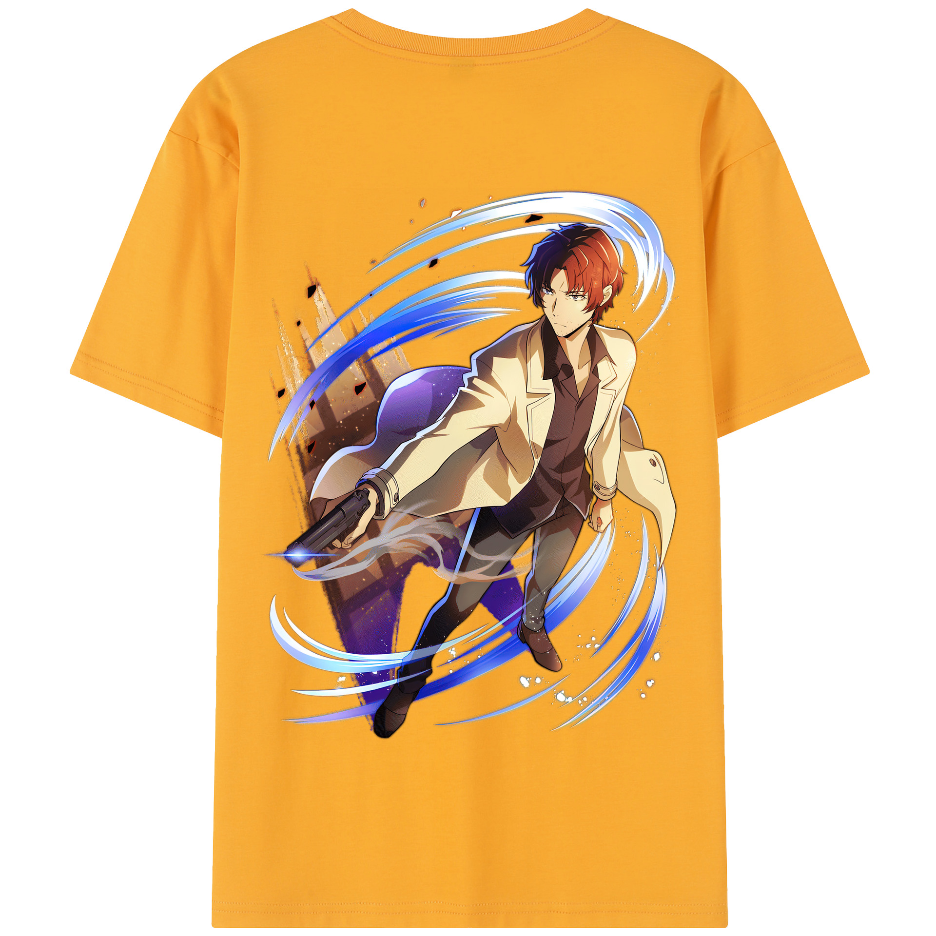 （画像用） 文豪ストレイドッグス Bungo Stray Dogs 綿100％半袖Tシャツ（背面プリント）