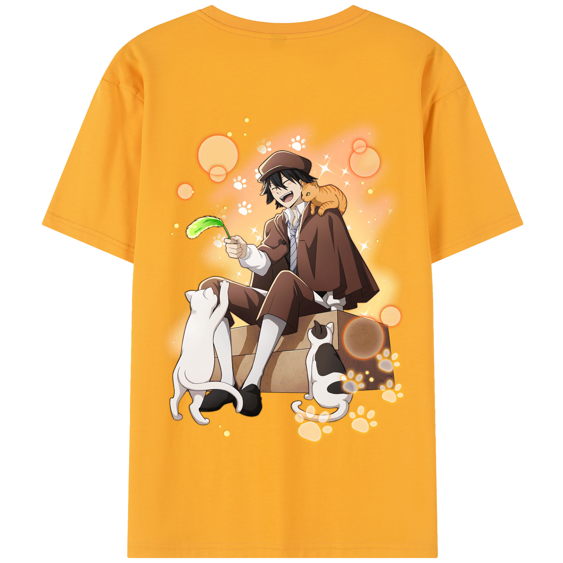 （画像用） 文豪ストレイドッグス Bungo Stray Dogs 綿100％半袖Tシャツ（背面プリント）