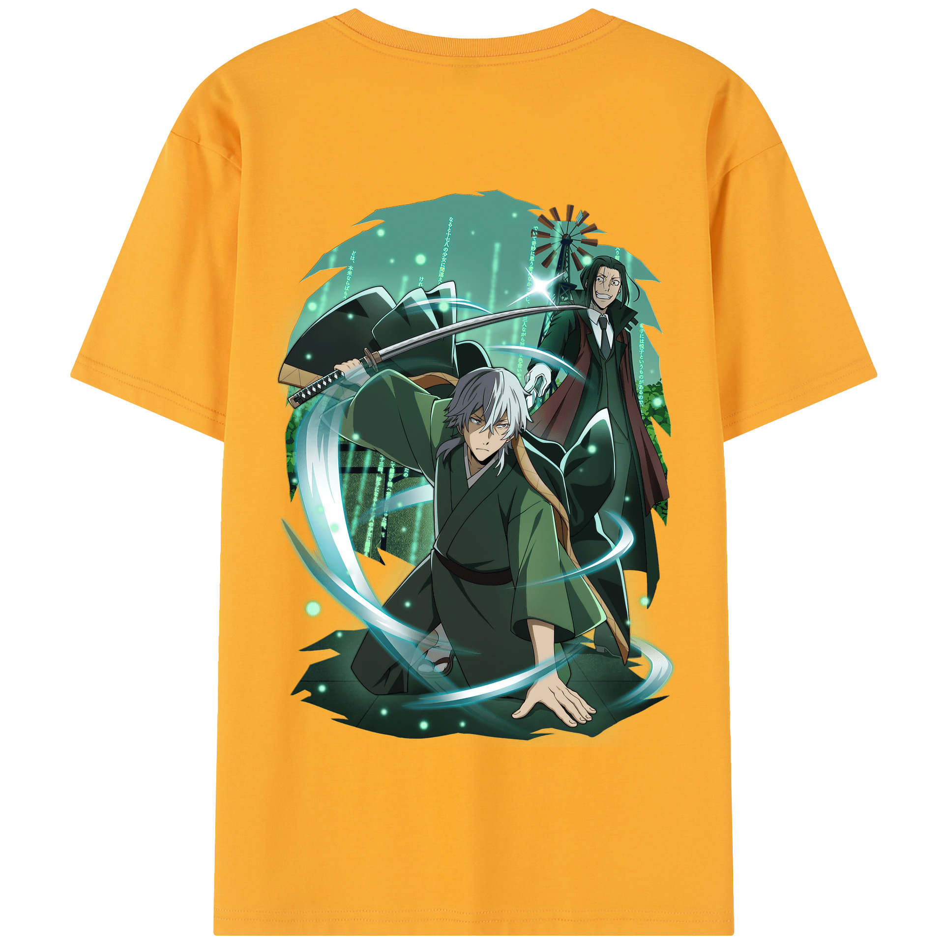（画像用） 文豪ストレイドッグス Bungo Stray Dogs 綿100％半袖Tシャツ（背面プリント）