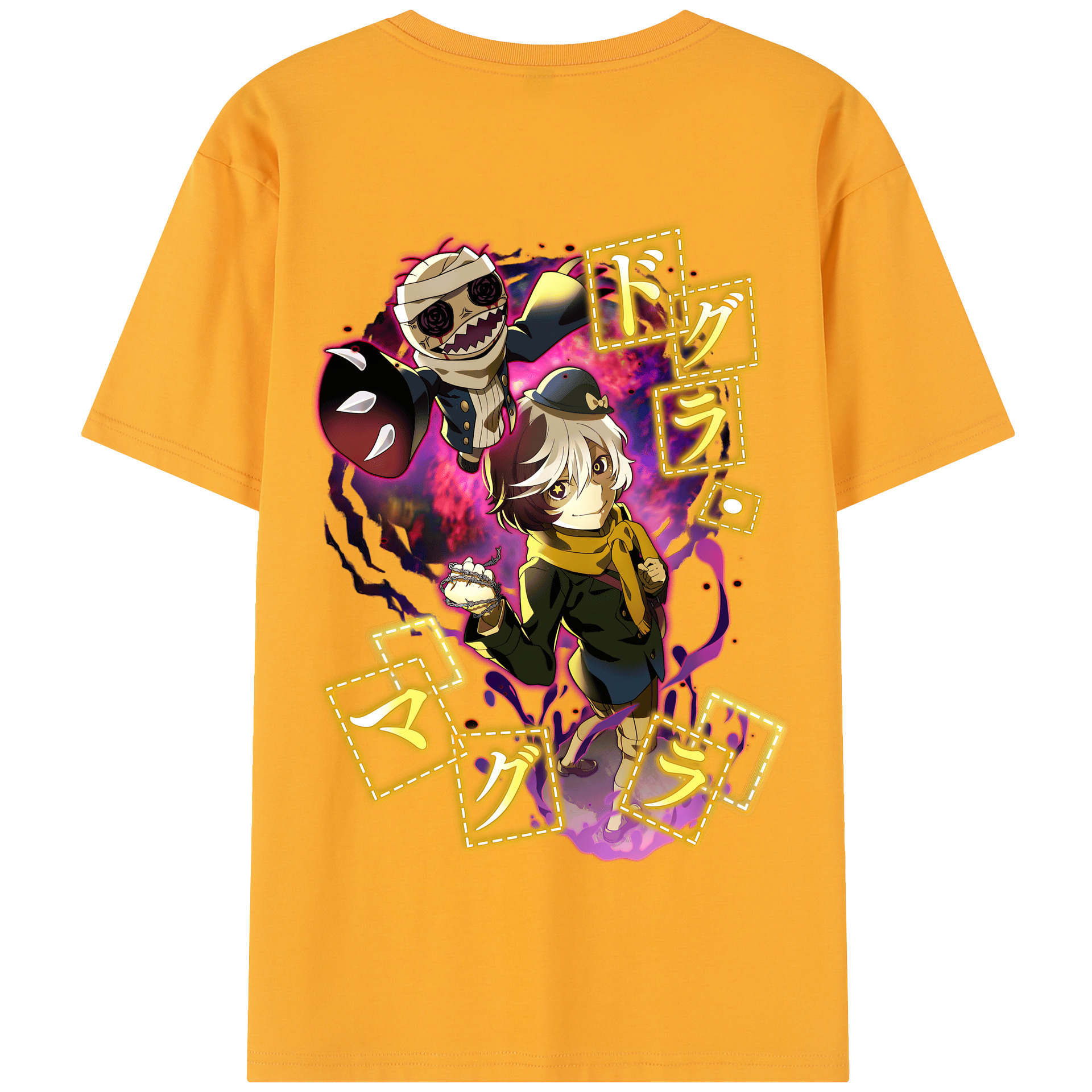 （画像用） 文豪ストレイドッグス Bungo Stray Dogs 綿100％半袖Tシャツ（背面プリント）