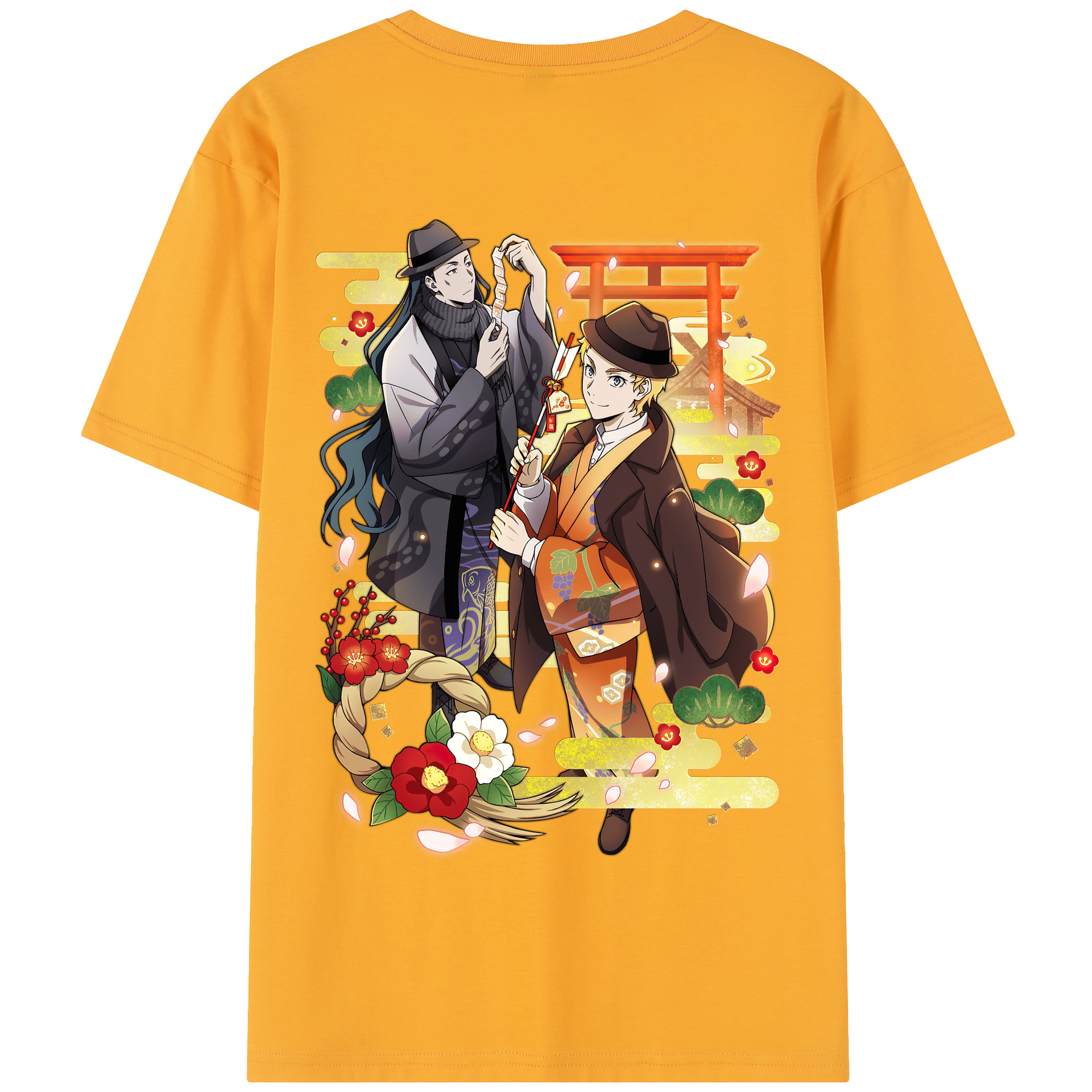 （画像用） 文豪ストレイドッグス Bungo Stray Dogs 綿100％半袖Tシャツ（背面プリント）