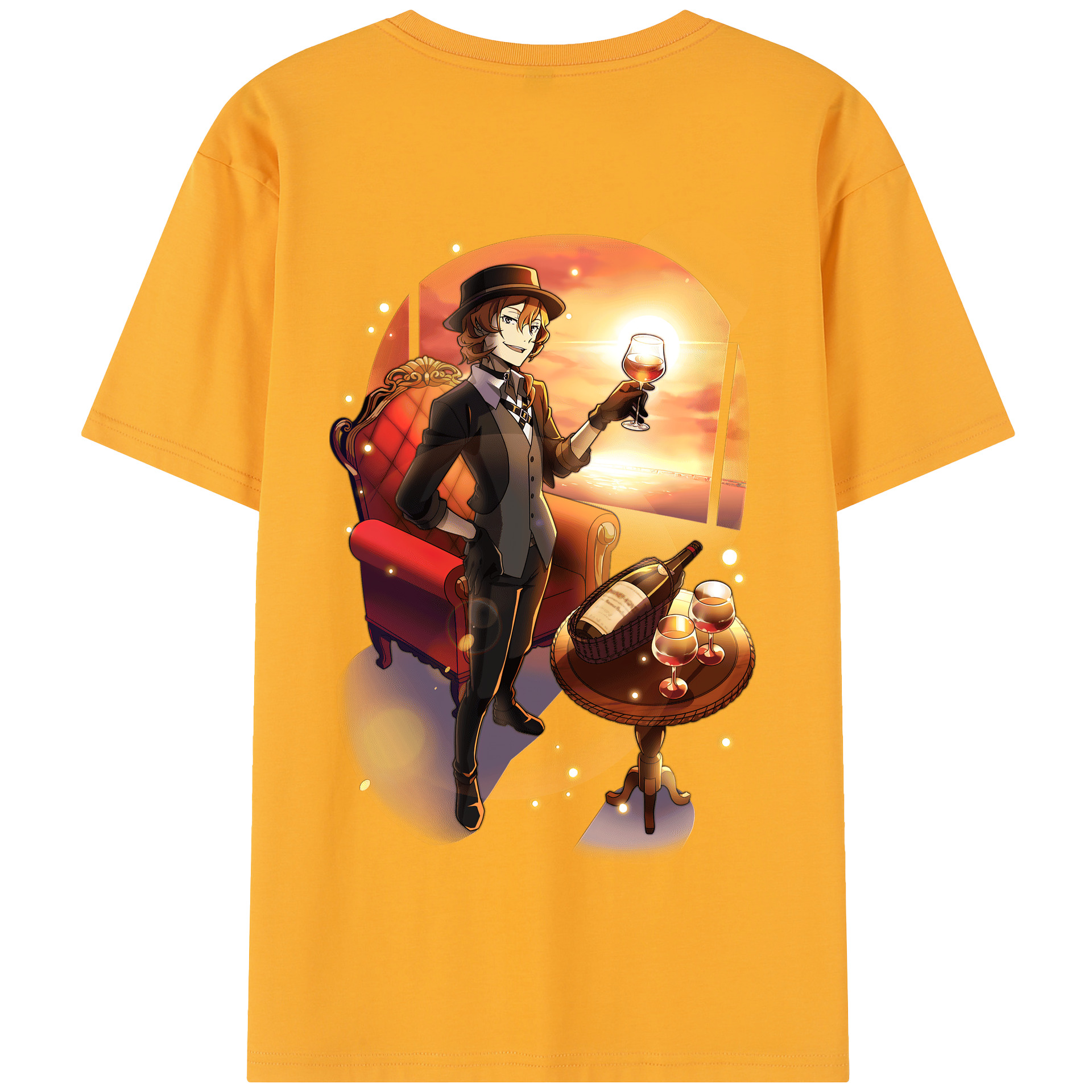 （画像用） 文豪ストレイドッグス Bungo Stray Dogs 綿100％半袖Tシャツ（背面プリント）