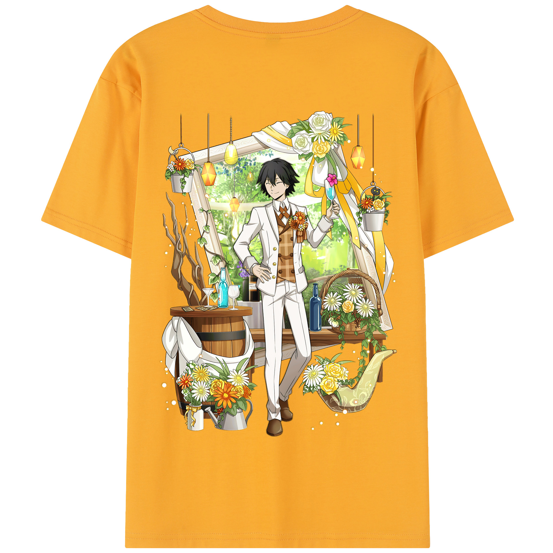 （画像用） 文豪ストレイドッグス Bungo Stray Dogs 綿100％半袖Tシャツ（背面プリント）