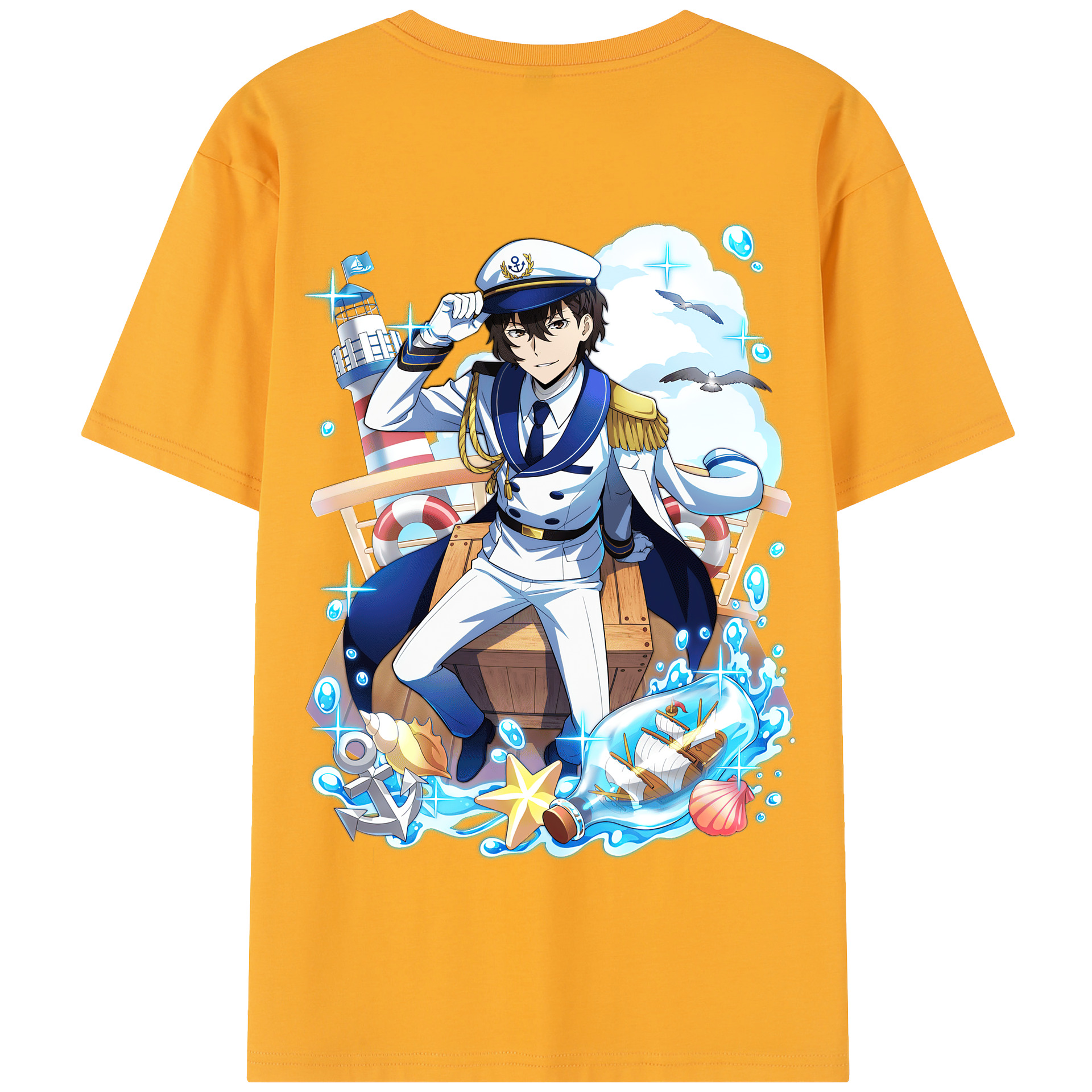 （画像用） 文豪ストレイドッグス Bungo Stray Dogs 綿100％半袖Tシャツ（背面プリント）