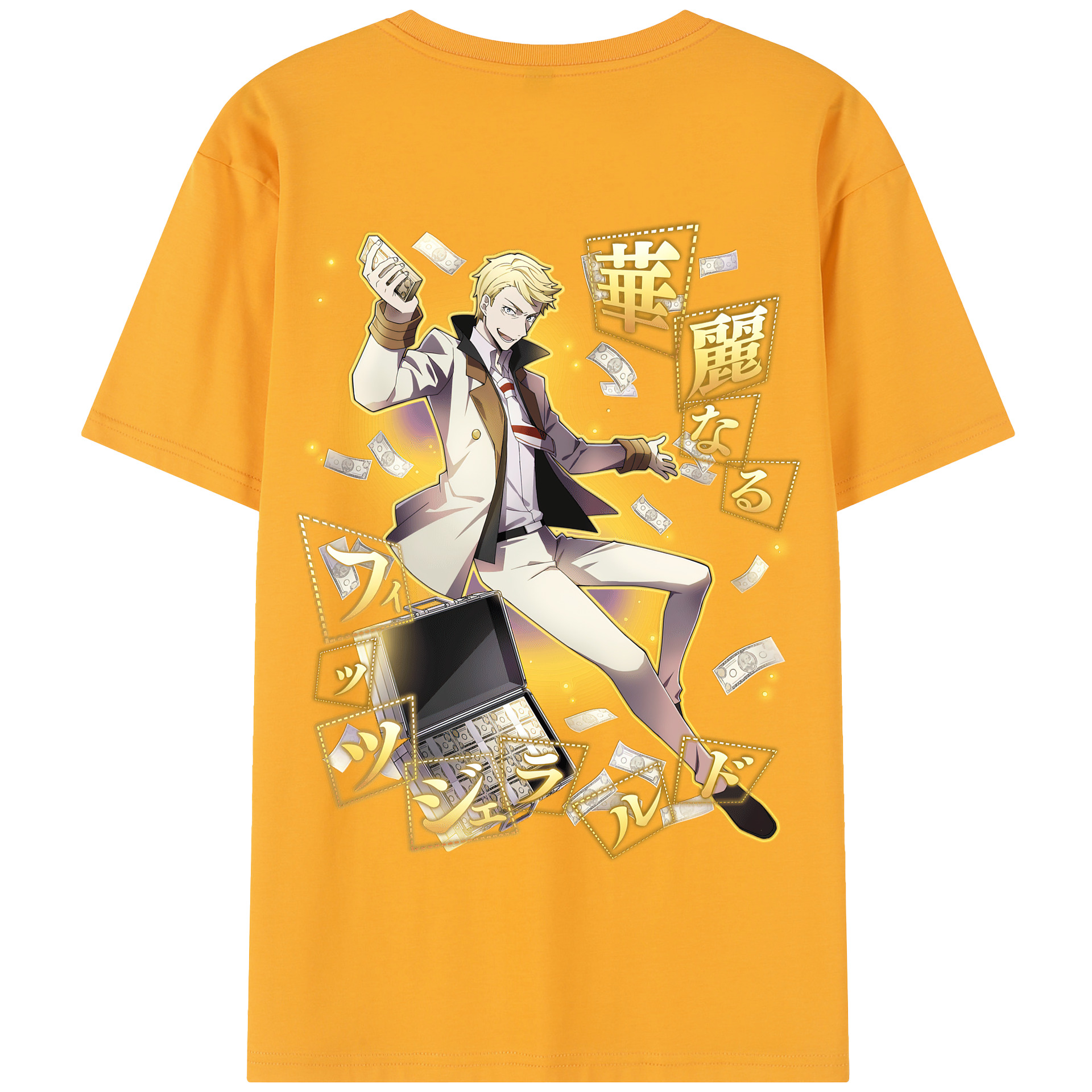 （画像用） 文豪ストレイドッグス Bungo Stray Dogs 綿100％半袖Tシャツ（背面プリント）