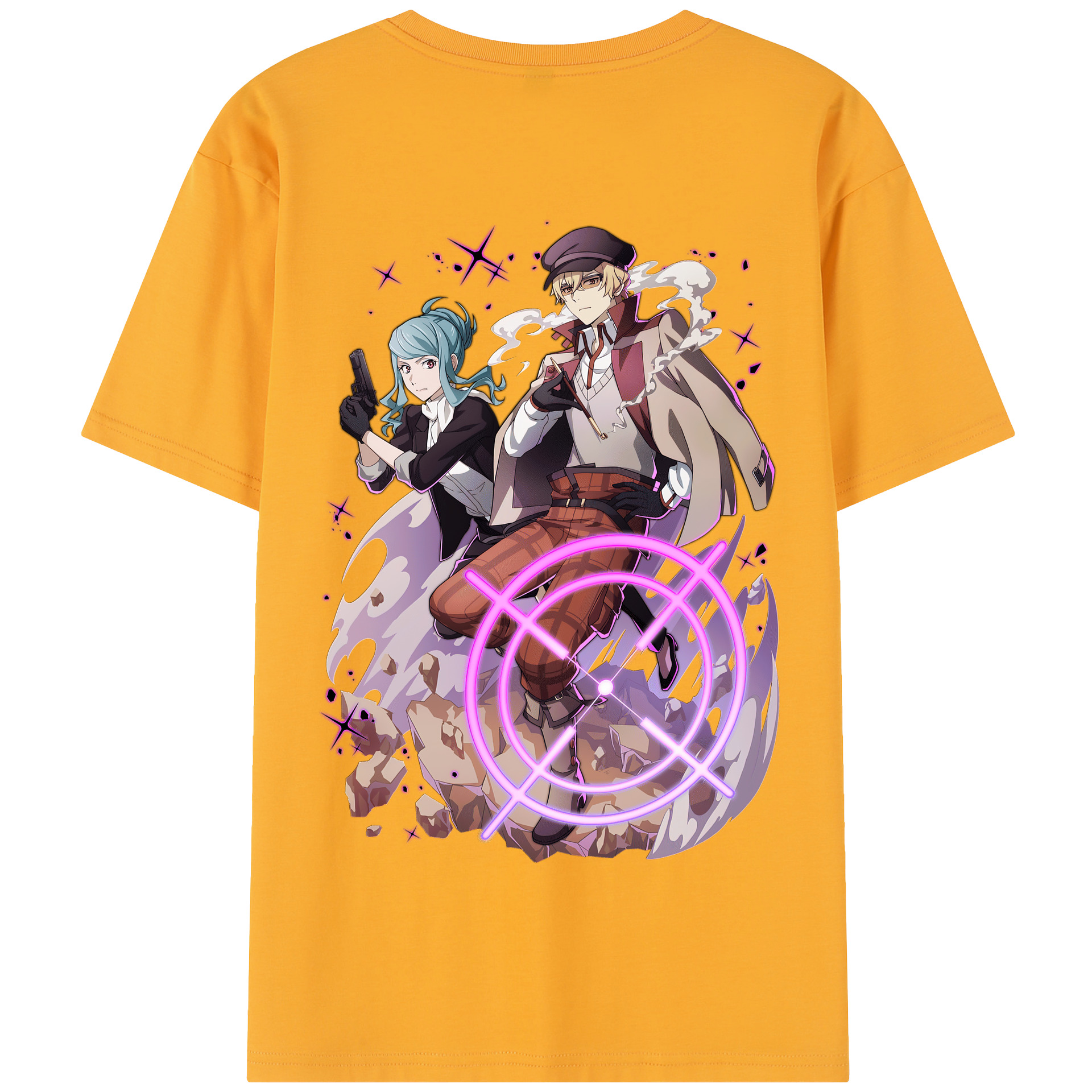 （画像用） 文豪ストレイドッグス Bungo Stray Dogs 綿100％半袖Tシャツ（背面プリント）