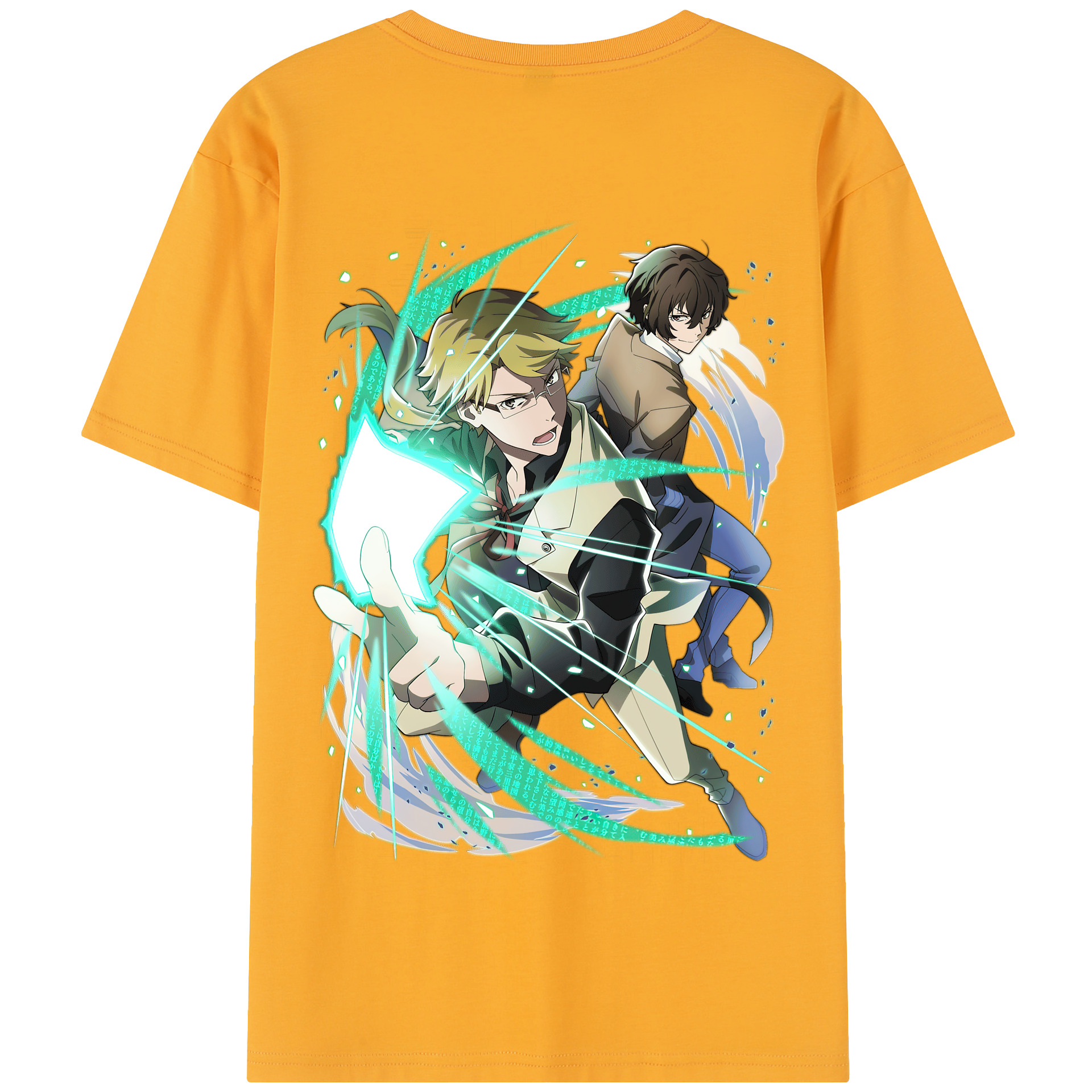 （画像用） 文豪ストレイドッグス Bungo Stray Dogs 綿100％半袖Tシャツ（背面プリント）