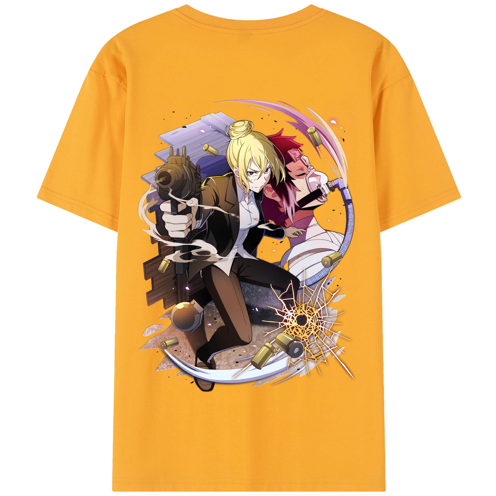 （画像用） 文豪ストレイドッグス Bungo Stray Dogs 綿100％半袖Tシャツ（背面プリント）