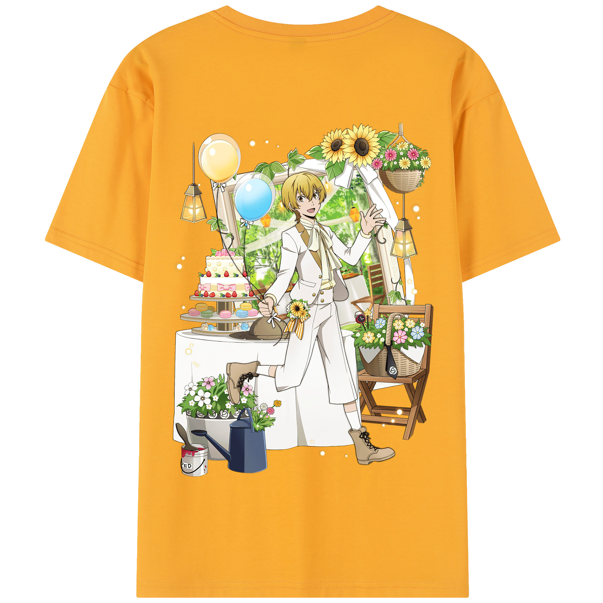 （画像用） 文豪ストレイドッグス Bungo Stray Dogs 綿100％半袖Tシャツ（背面プリント）