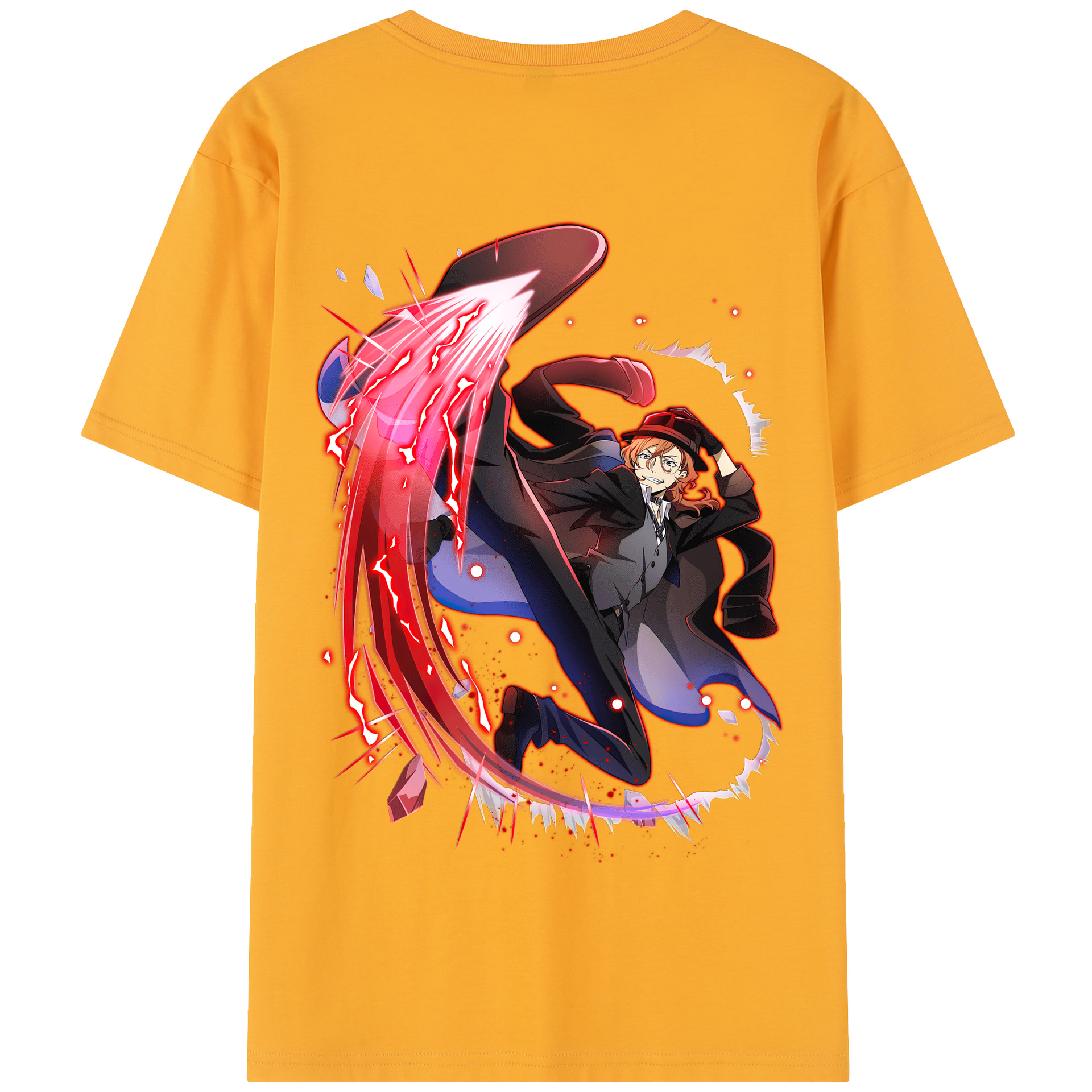 （画像用） 文豪ストレイドッグス Bungo Stray Dogs 綿100％半袖Tシャツ（背面プリント）