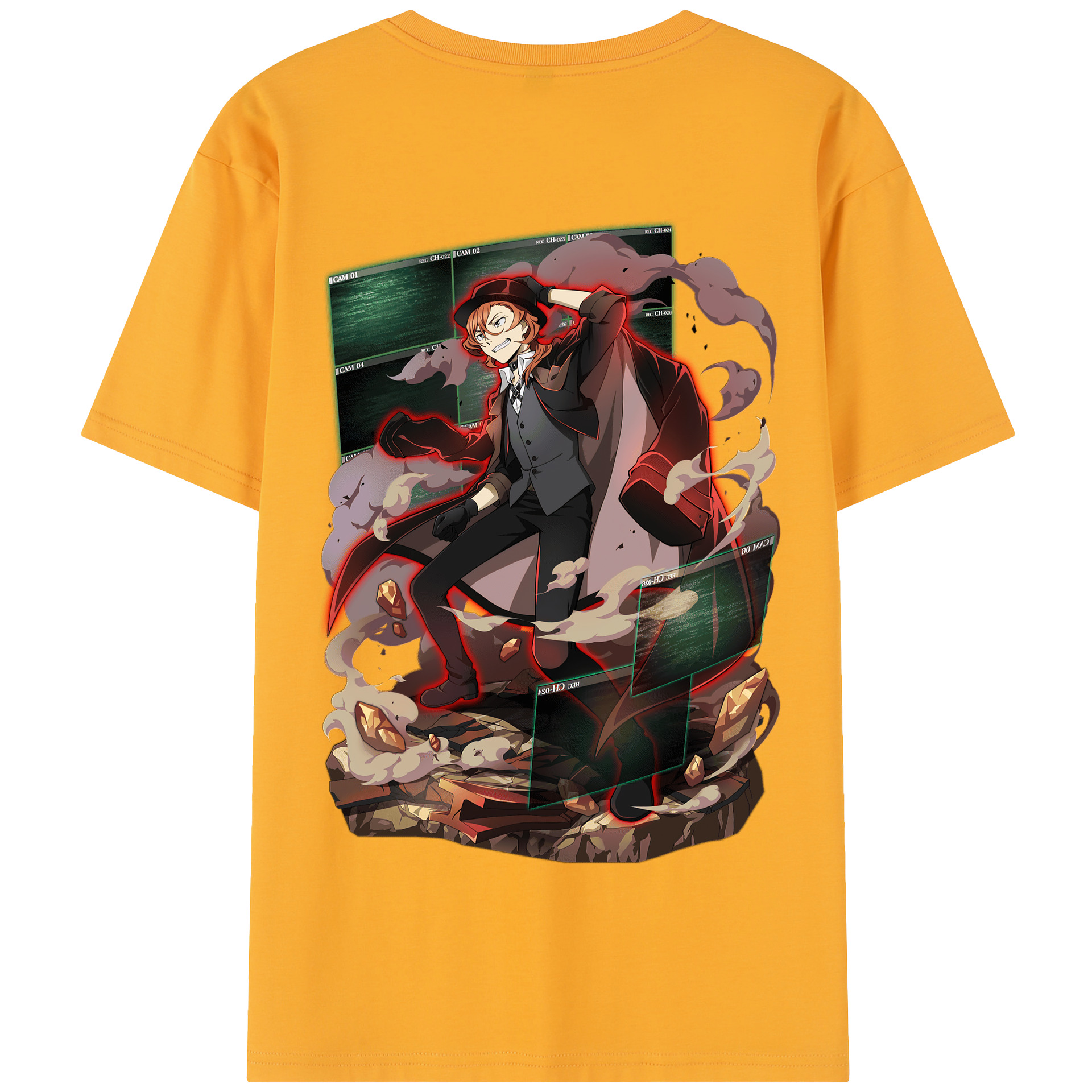 （画像用） 文豪ストレイドッグス Bungo Stray Dogs 綿100％半袖Tシャツ（背面プリント）