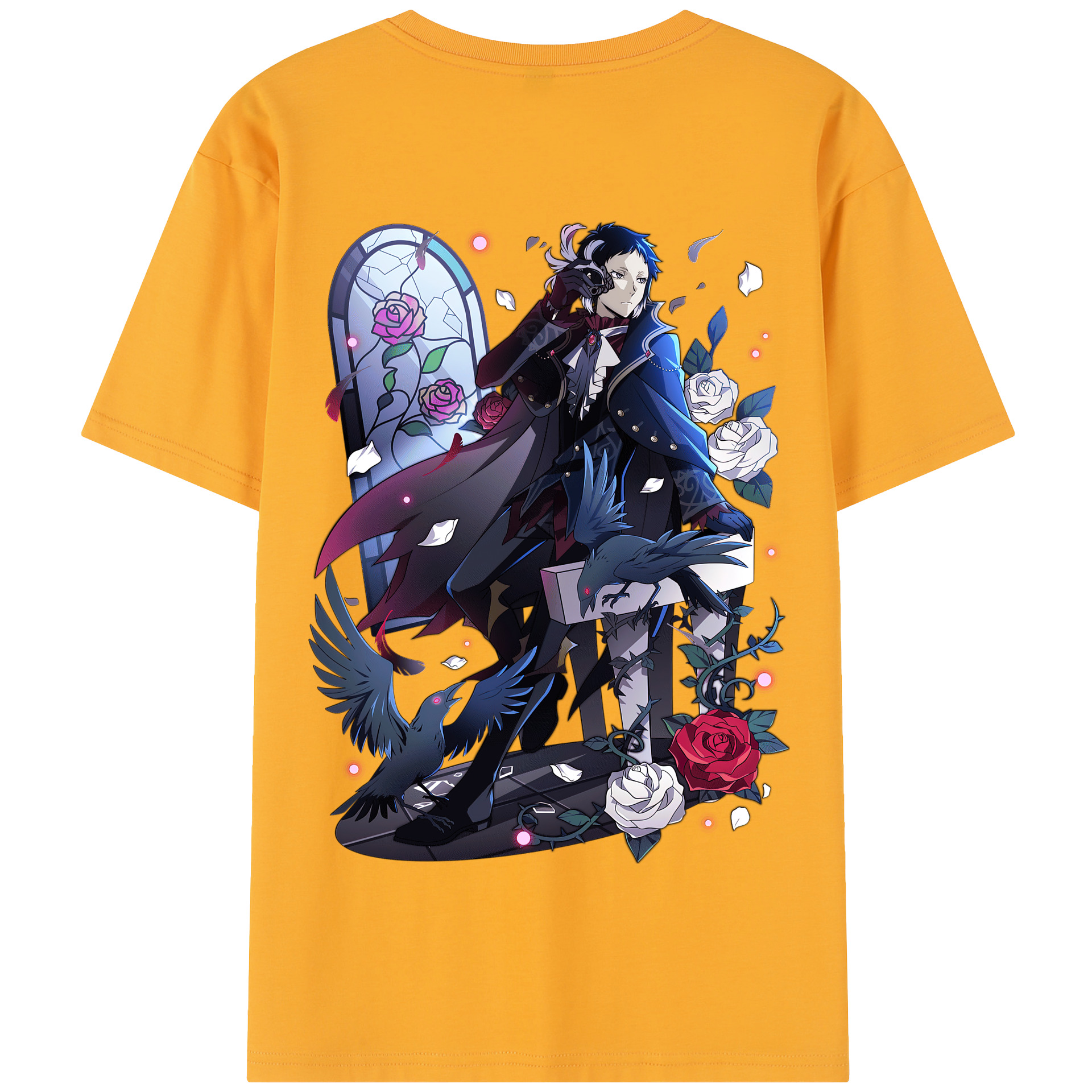 （画像用） 文豪ストレイドッグス Bungo Stray Dogs 綿100％半袖Tシャツ（背面プリント）