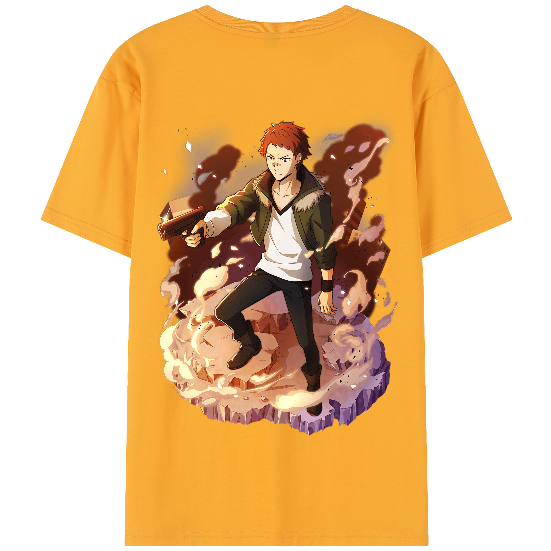 （画像用） 文豪ストレイドッグス Bungo Stray Dogs 綿100％半袖Tシャツ（背面プリント）