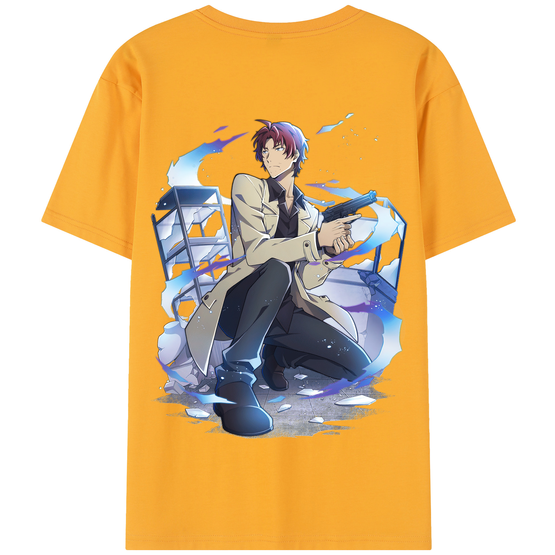 （画像用） 文豪ストレイドッグス Bungo Stray Dogs 綿100％半袖Tシャツ（背面プリント）