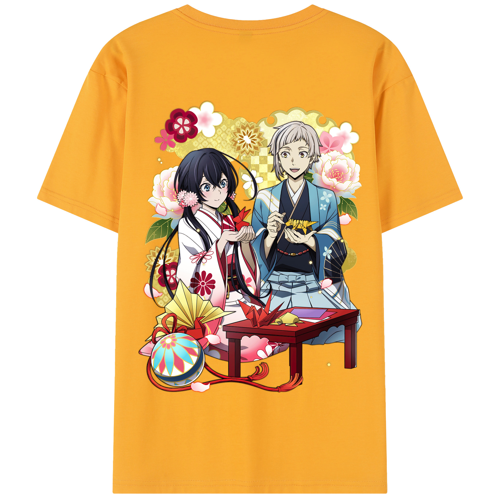 （画像用） 文豪ストレイドッグス Bungo Stray Dogs 綿100％半袖Tシャツ（背面プリント）