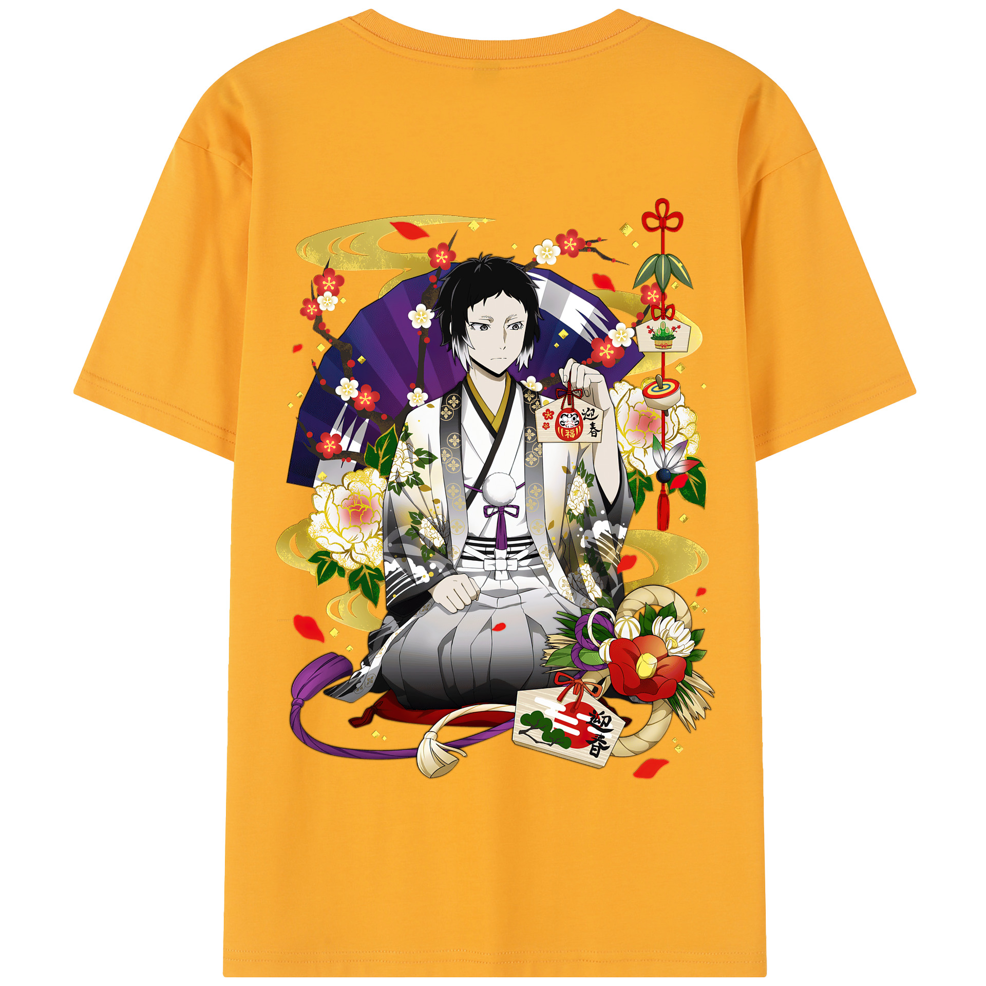 （画像用） 文豪ストレイドッグス Bungo Stray Dogs 綿100％半袖Tシャツ（背面プリント）