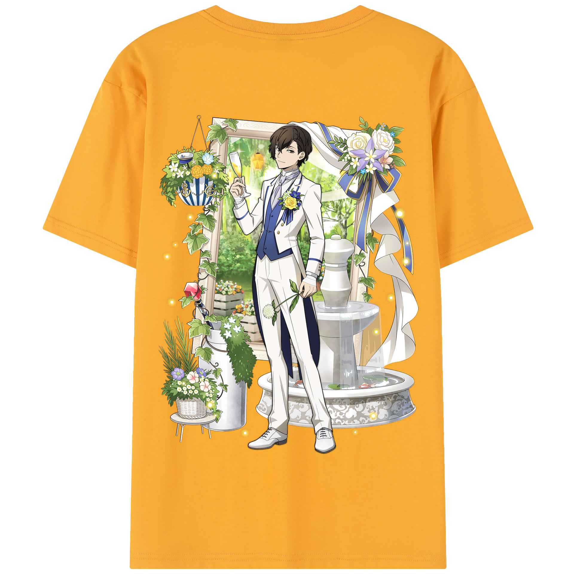 （画像用） 文豪ストレイドッグス Bungo Stray Dogs 綿100％半袖Tシャツ（背面プリント）