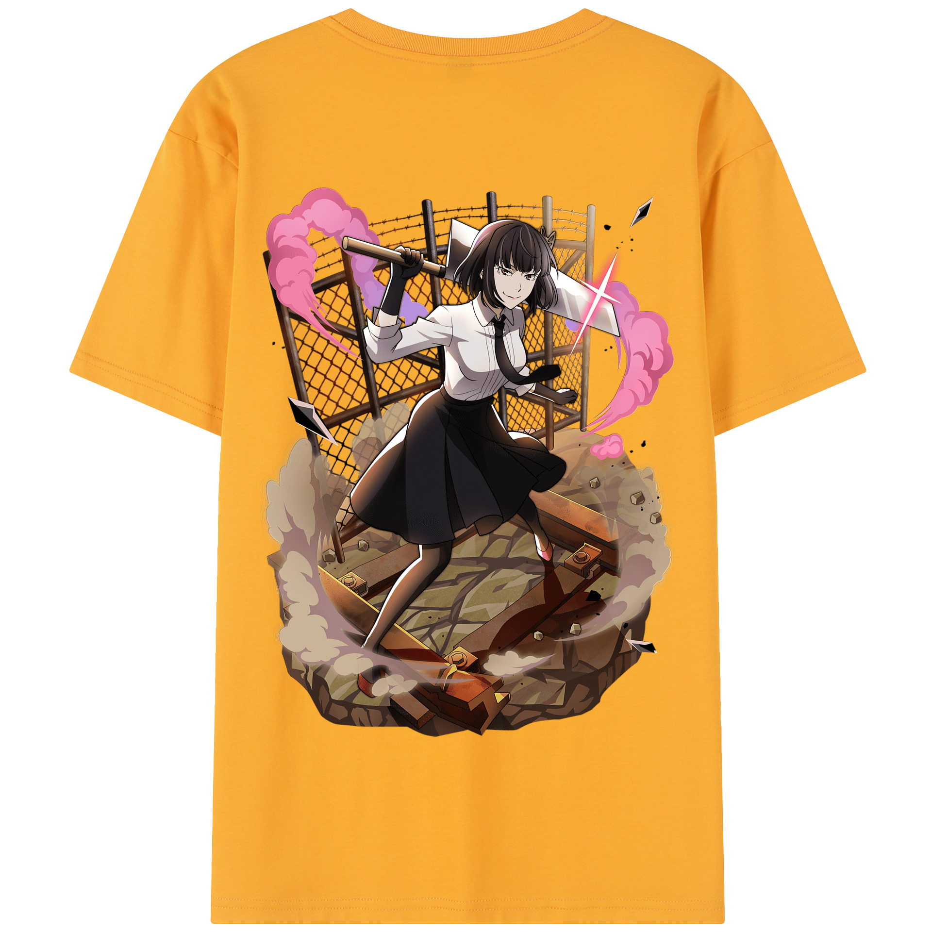 （画像用） 文豪ストレイドッグス Bungo Stray Dogs 綿100％半袖Tシャツ（背面プリント）