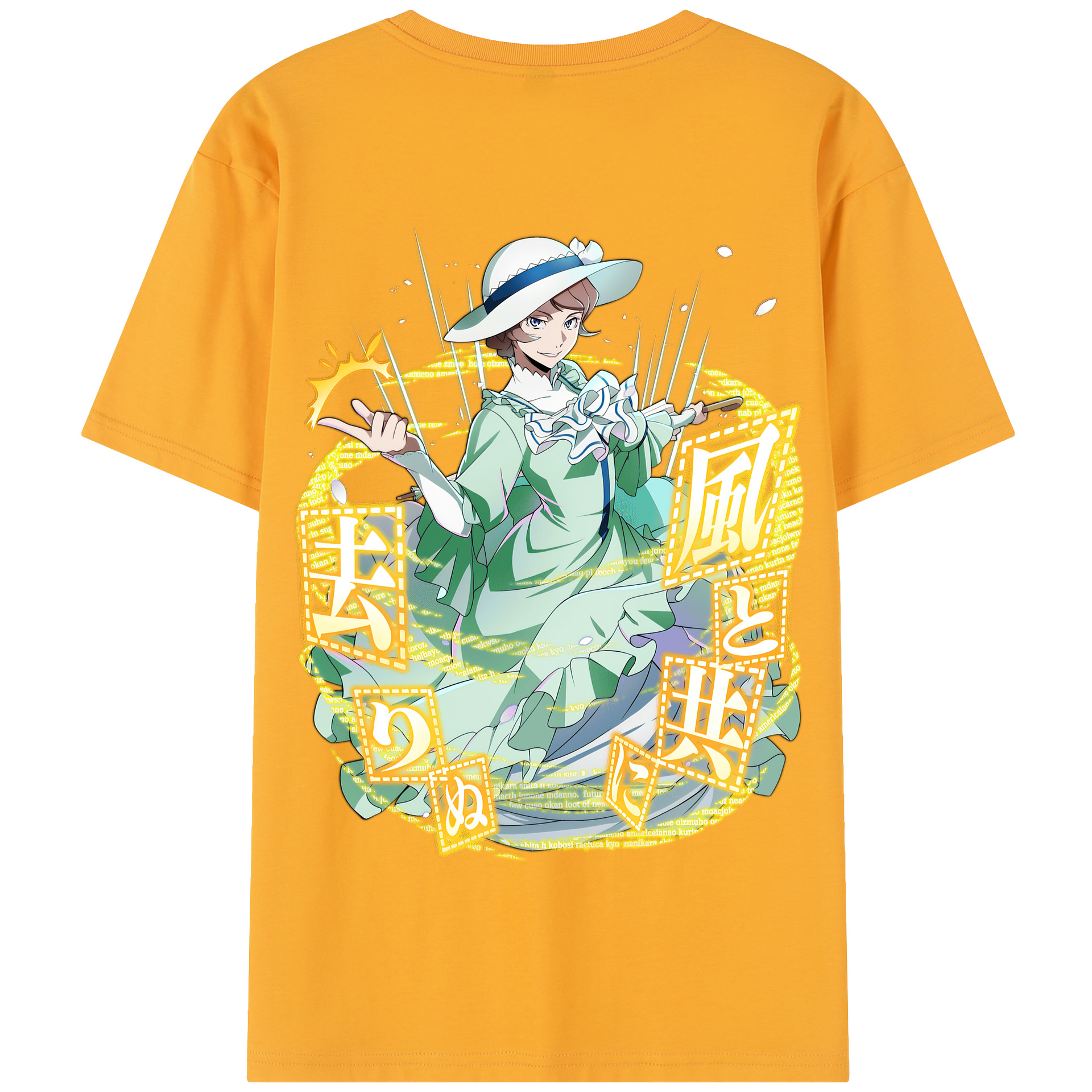 （画像用） 文豪ストレイドッグス Bungo Stray Dogs 綿100％半袖Tシャツ（背面プリント）