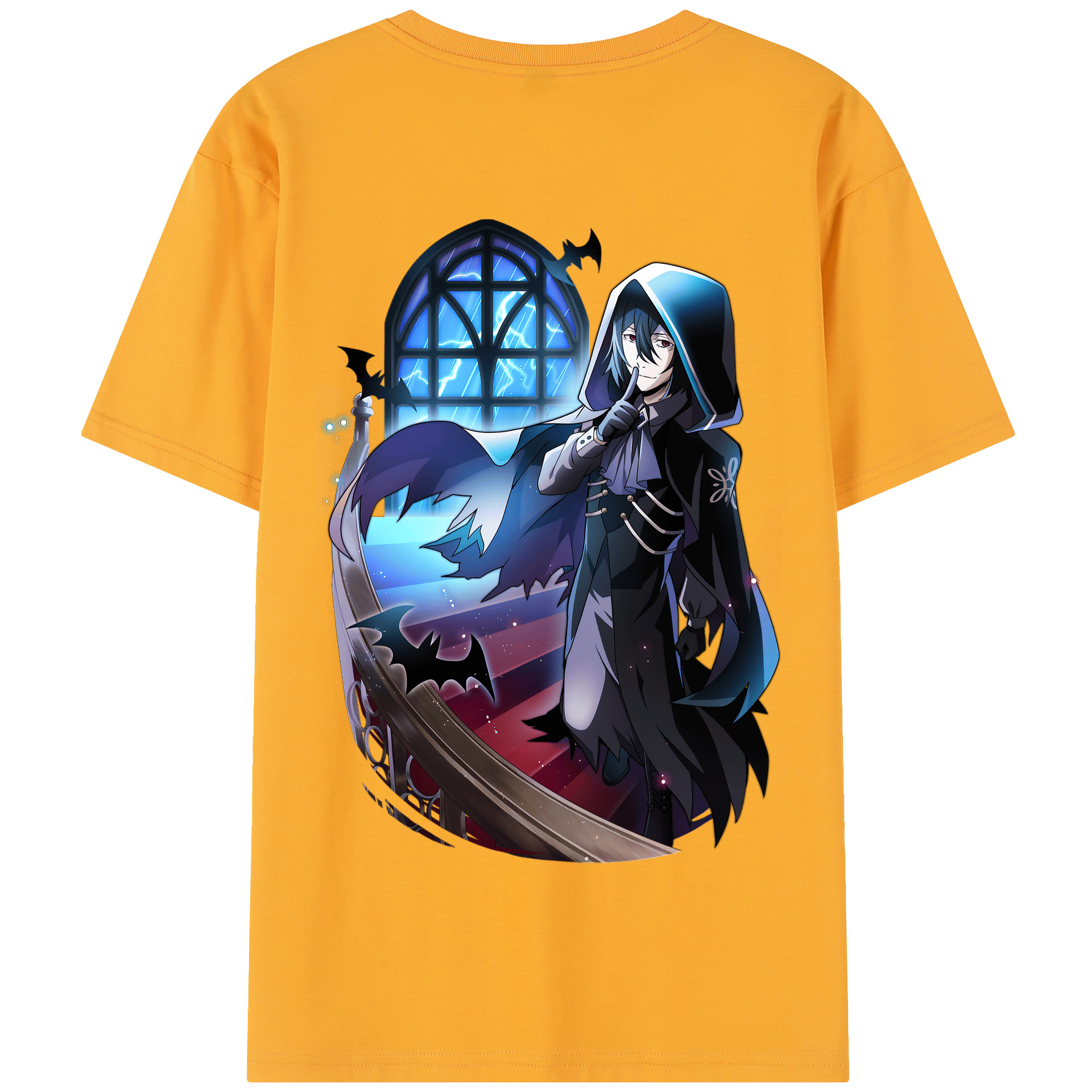 （画像用） 文豪ストレイドッグス Bungo Stray Dogs 綿100％半袖Tシャツ（背面プリント）