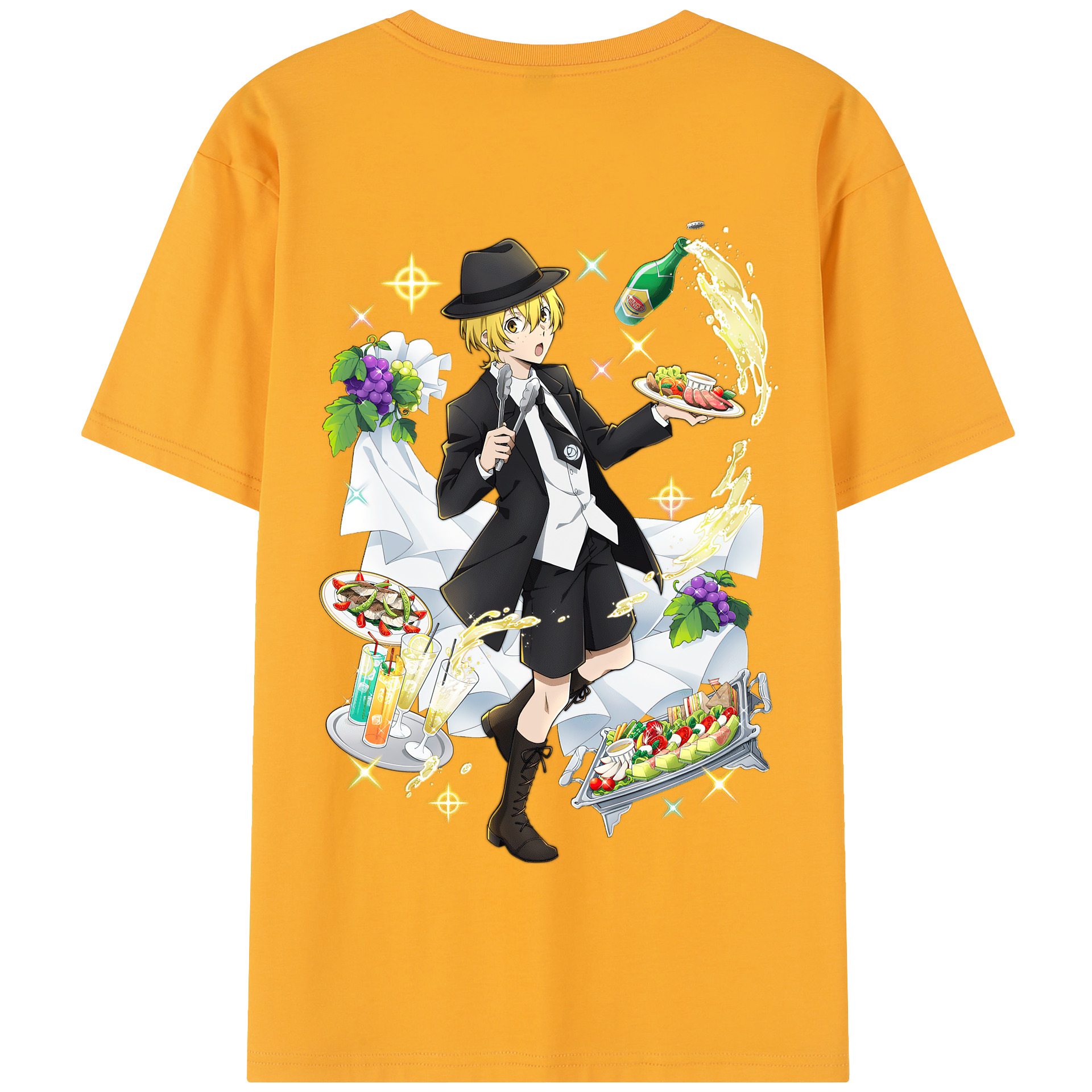 （画像用） 文豪ストレイドッグス Bungo Stray Dogs 綿100％半袖Tシャツ（背面プリント）