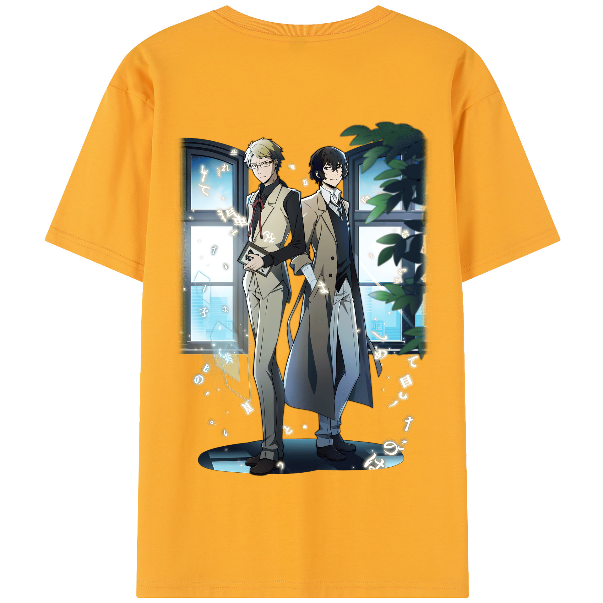（画像用） 文豪ストレイドッグス Bungo Stray Dogs 綿100％半袖Tシャツ（背面プリント）