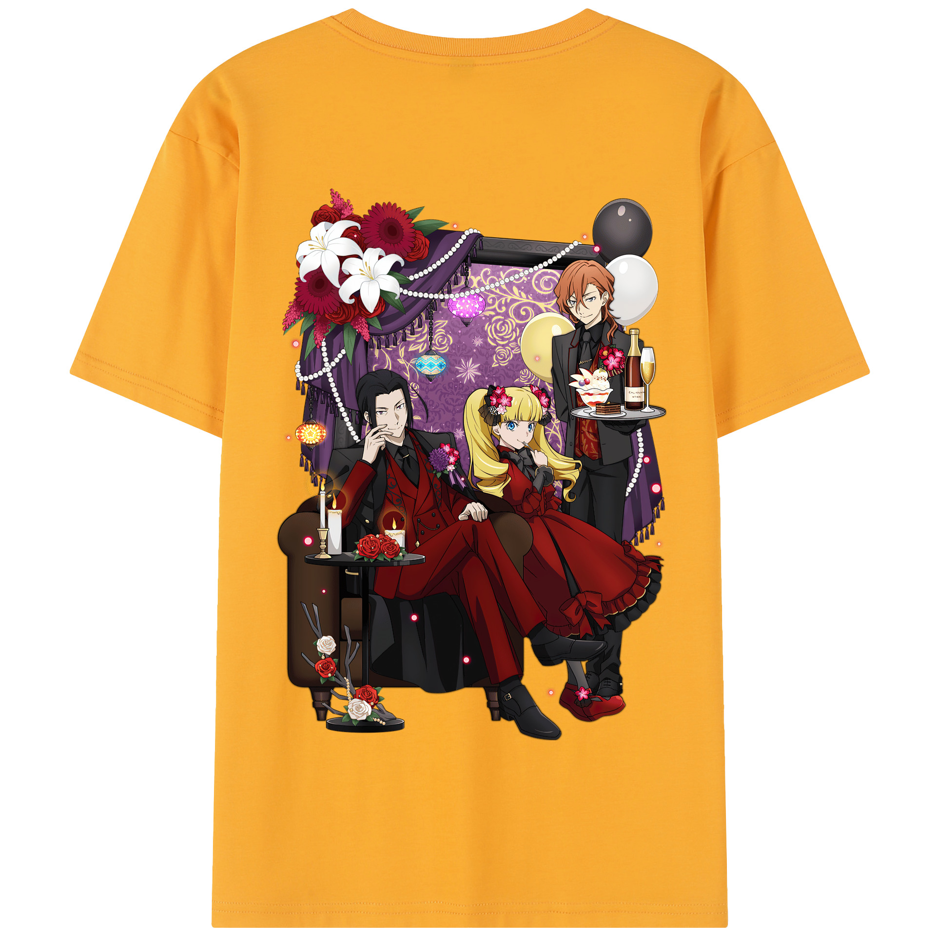 （画像用） 文豪ストレイドッグス Bungo Stray Dogs 綿100％半袖Tシャツ（背面プリント）