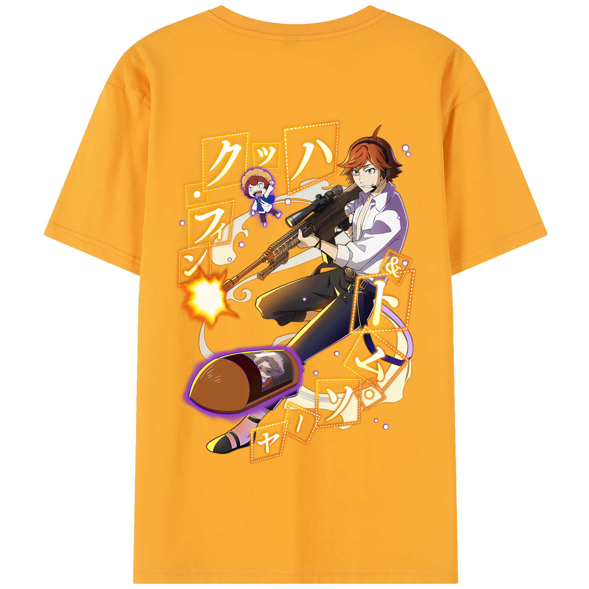 （画像用） 文豪ストレイドッグス Bungo Stray Dogs 綿100％半袖Tシャツ（背面プリント）