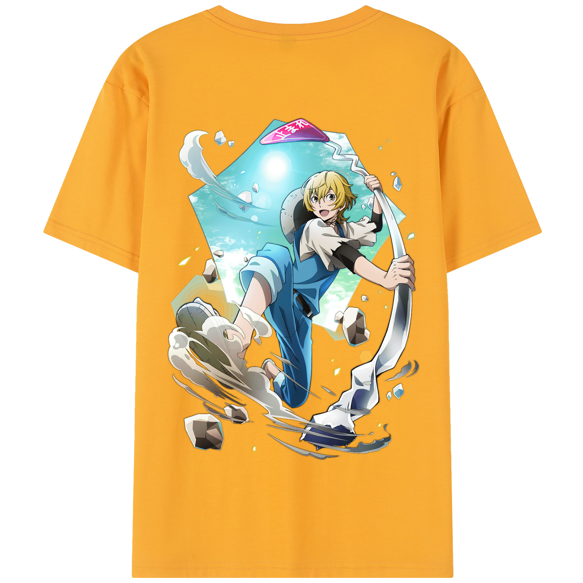 （画像用） 文豪ストレイドッグス Bungo Stray Dogs 綿100％半袖Tシャツ（背面プリント）