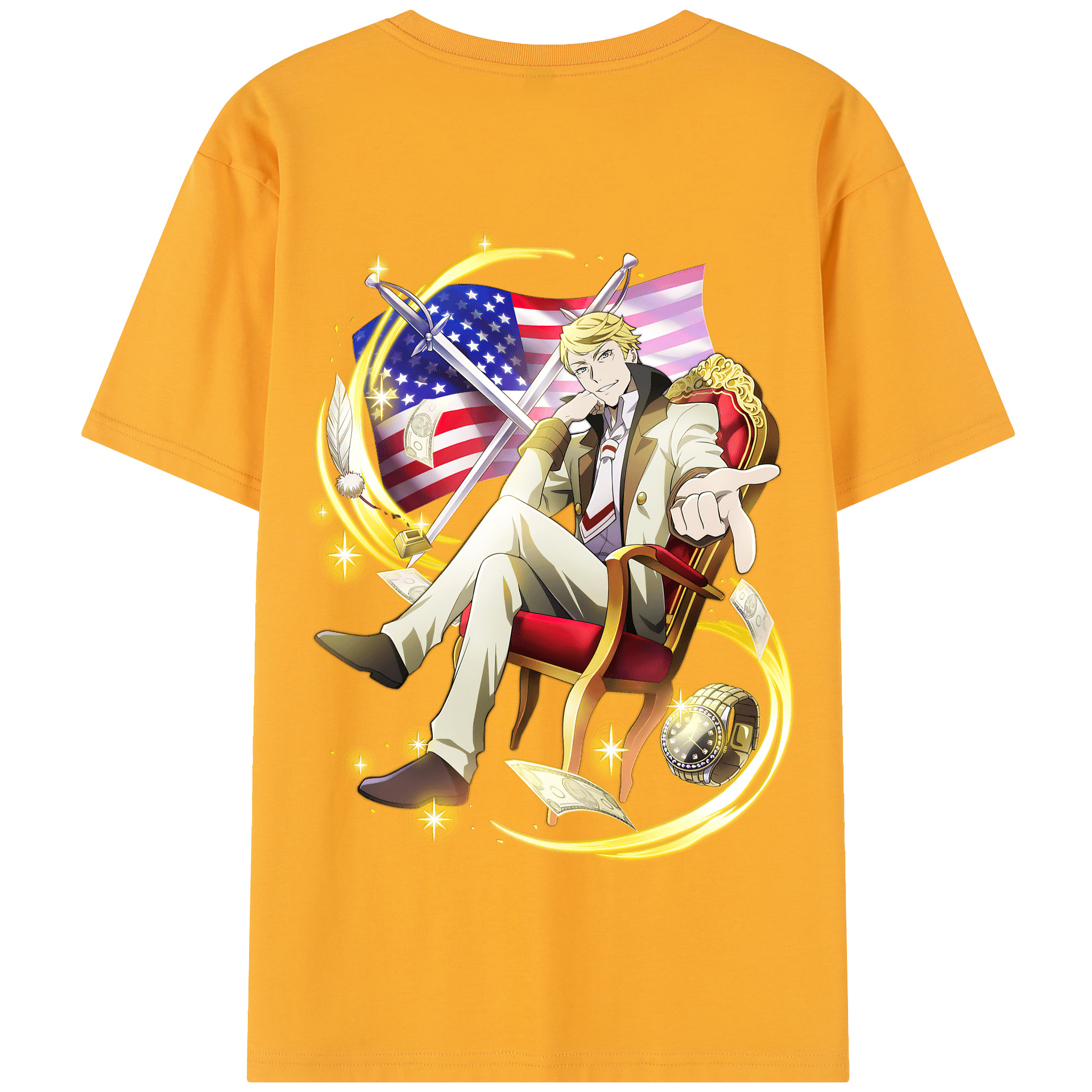 （画像用） 文豪ストレイドッグス Bungo Stray Dogs 綿100％半袖Tシャツ（背面プリント）