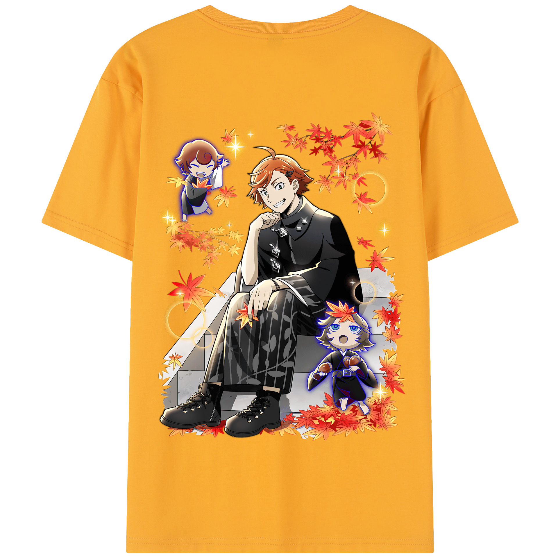 （画像用） 文豪ストレイドッグス Bungo Stray Dogs 綿100％半袖Tシャツ（背面プリント）