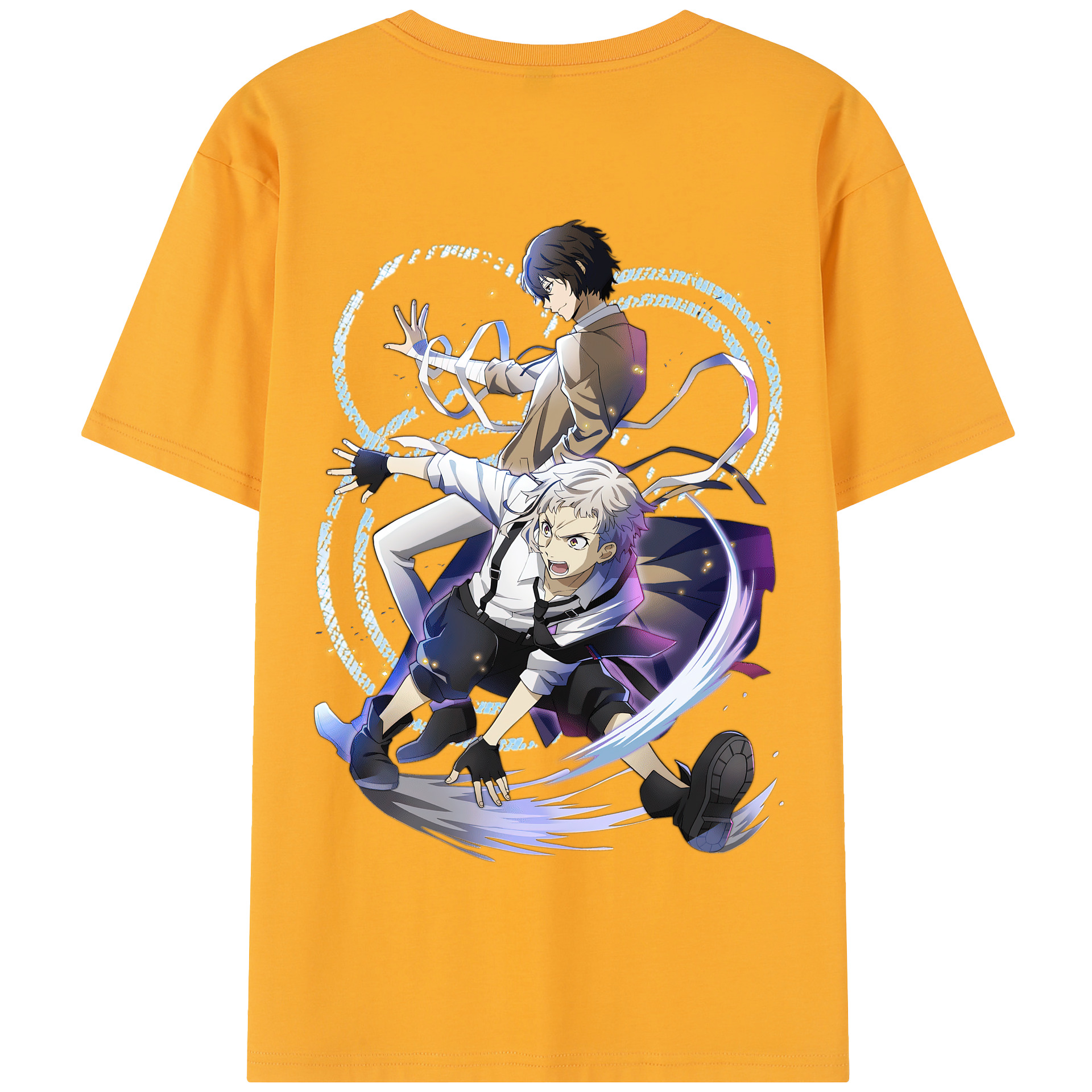 （画像用） 文豪ストレイドッグス Bungo Stray Dogs 綿100％半袖Tシャツ（背面プリント）
