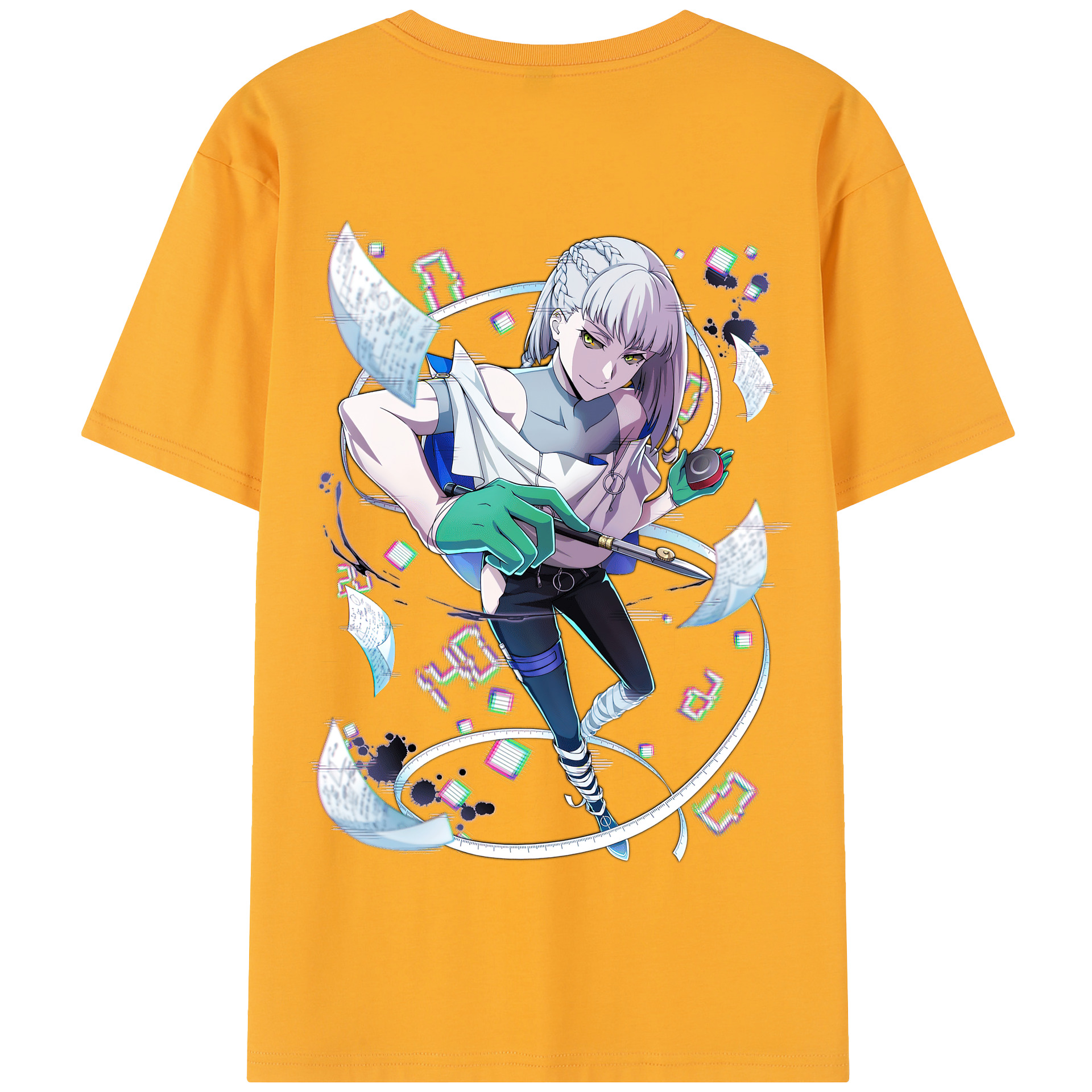 （画像用） 文豪ストレイドッグス Bungo Stray Dogs 綿100％半袖Tシャツ（背面プリント）