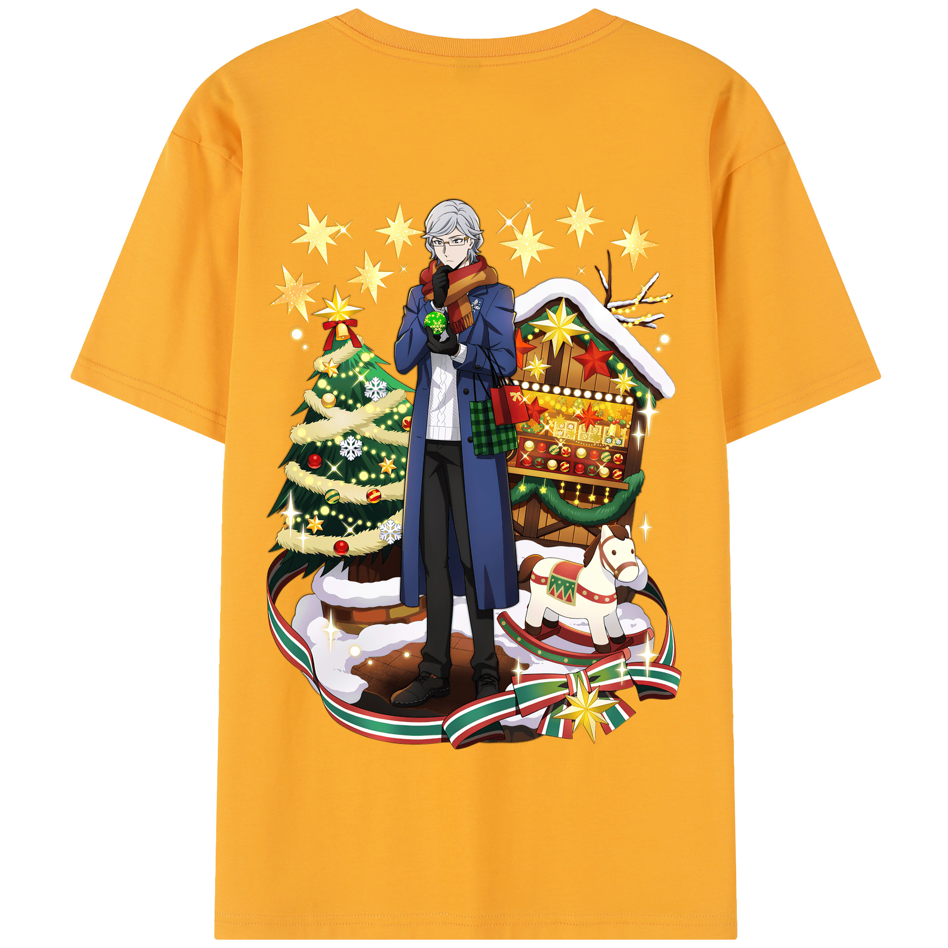 （画像用） 文豪ストレイドッグス Bungo Stray Dogs 綿100％半袖Tシャツ（背面プリント）