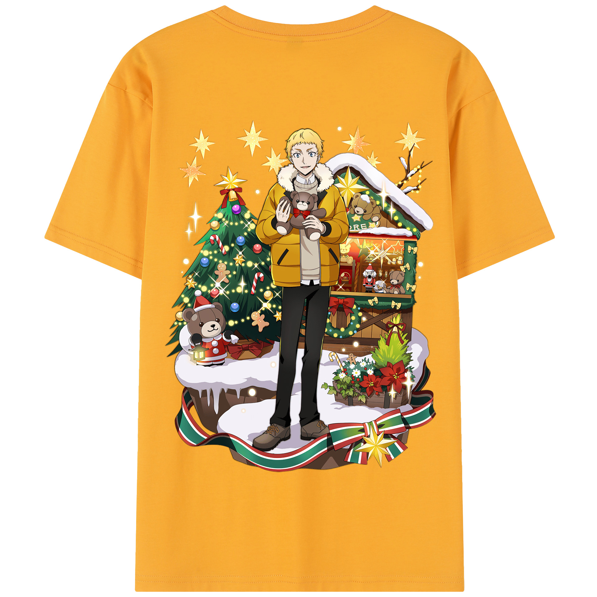 （画像用） 文豪ストレイドッグス Bungo Stray Dogs 綿100％半袖Tシャツ（背面プリント）