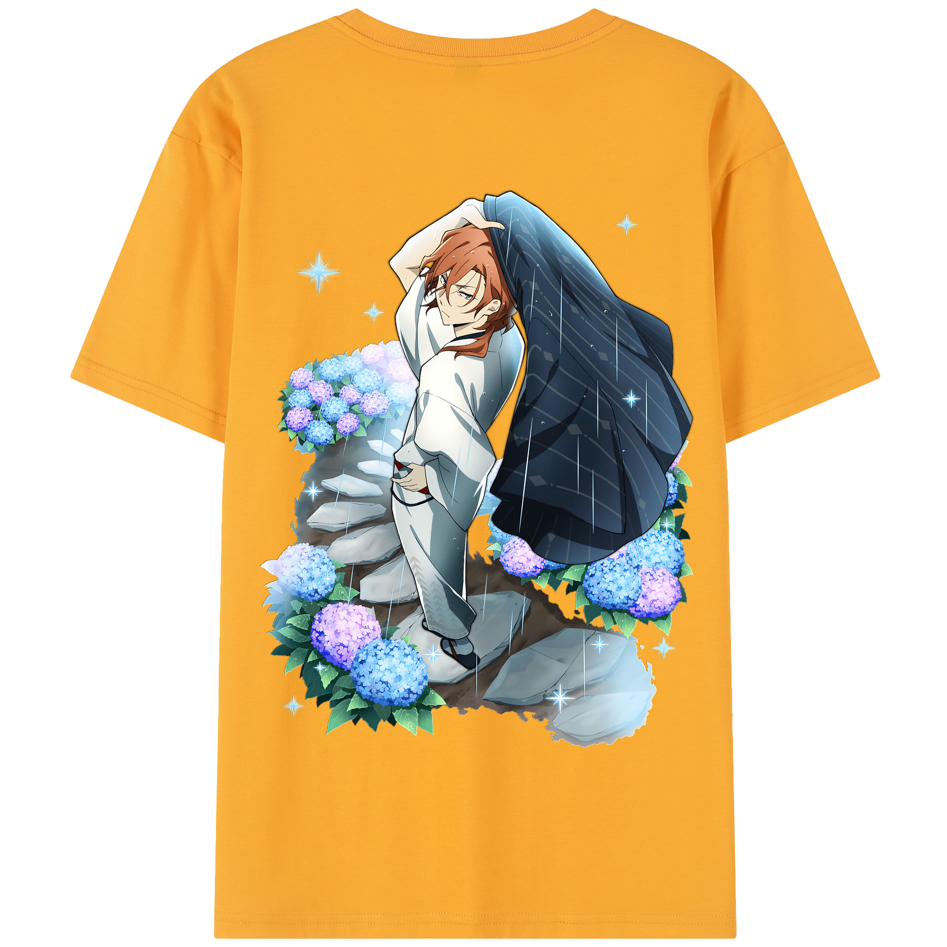 （画像用） 文豪ストレイドッグス Bungo Stray Dogs 綿100％半袖Tシャツ（背面プリント）