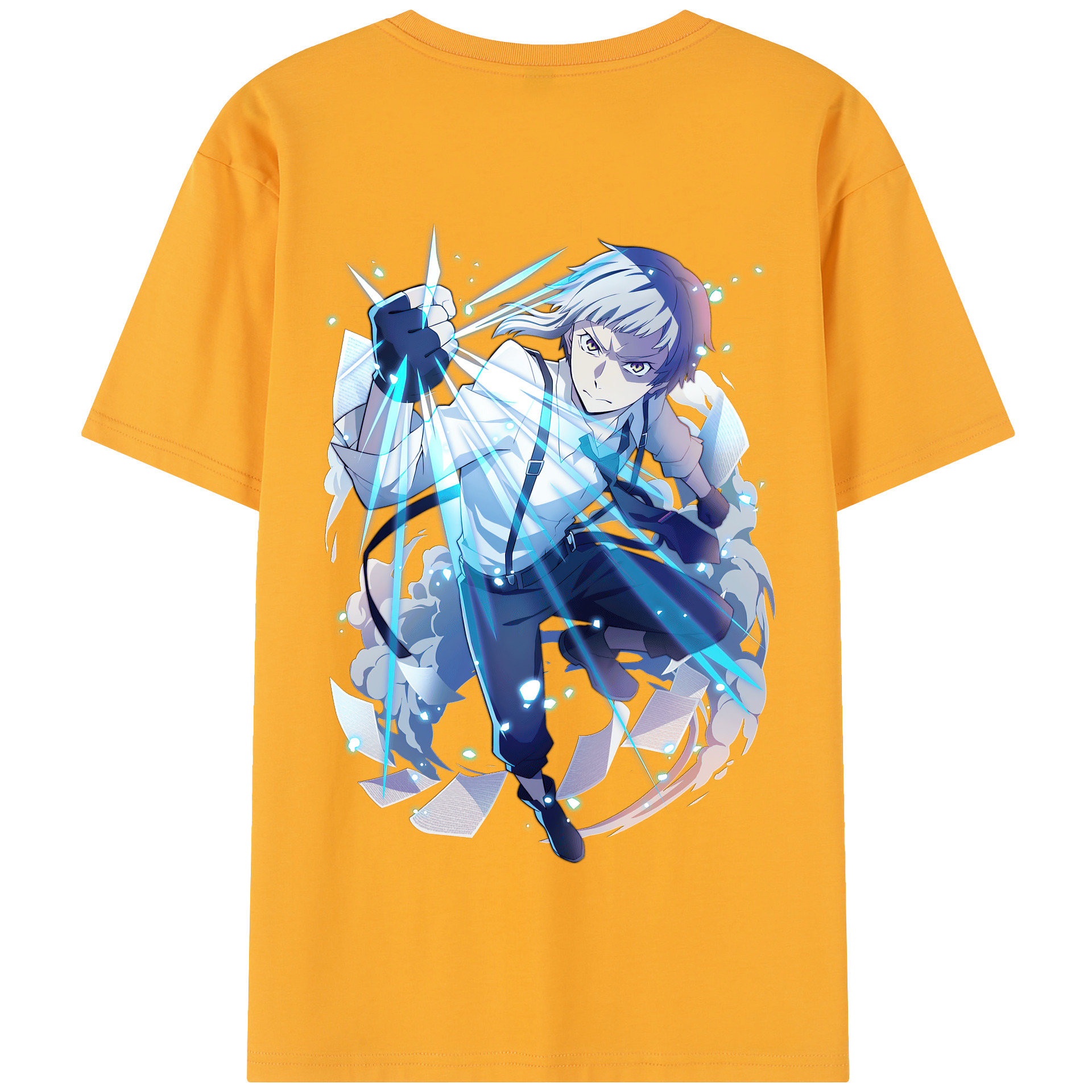 （画像用） 文豪ストレイドッグス Bungo Stray Dogs 綿100％半袖Tシャツ（背面プリント）