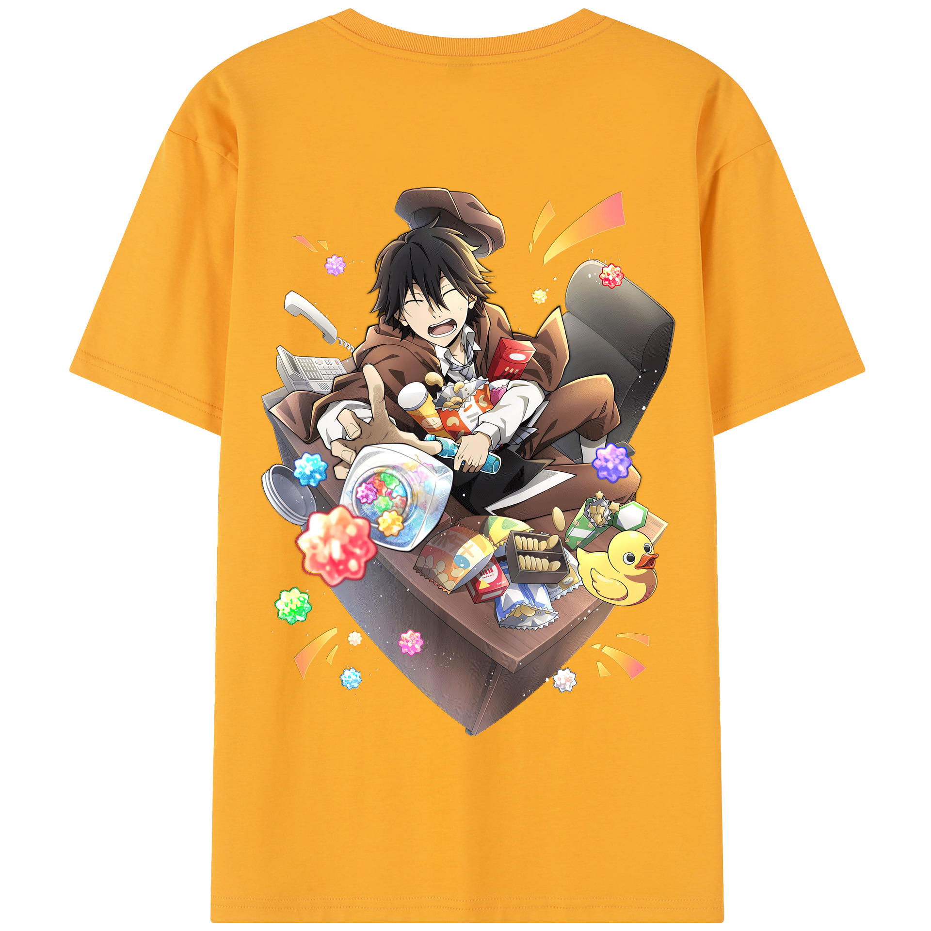 （画像用） 文豪ストレイドッグス Bungo Stray Dogs 綿100％半袖Tシャツ（背面プリント）
