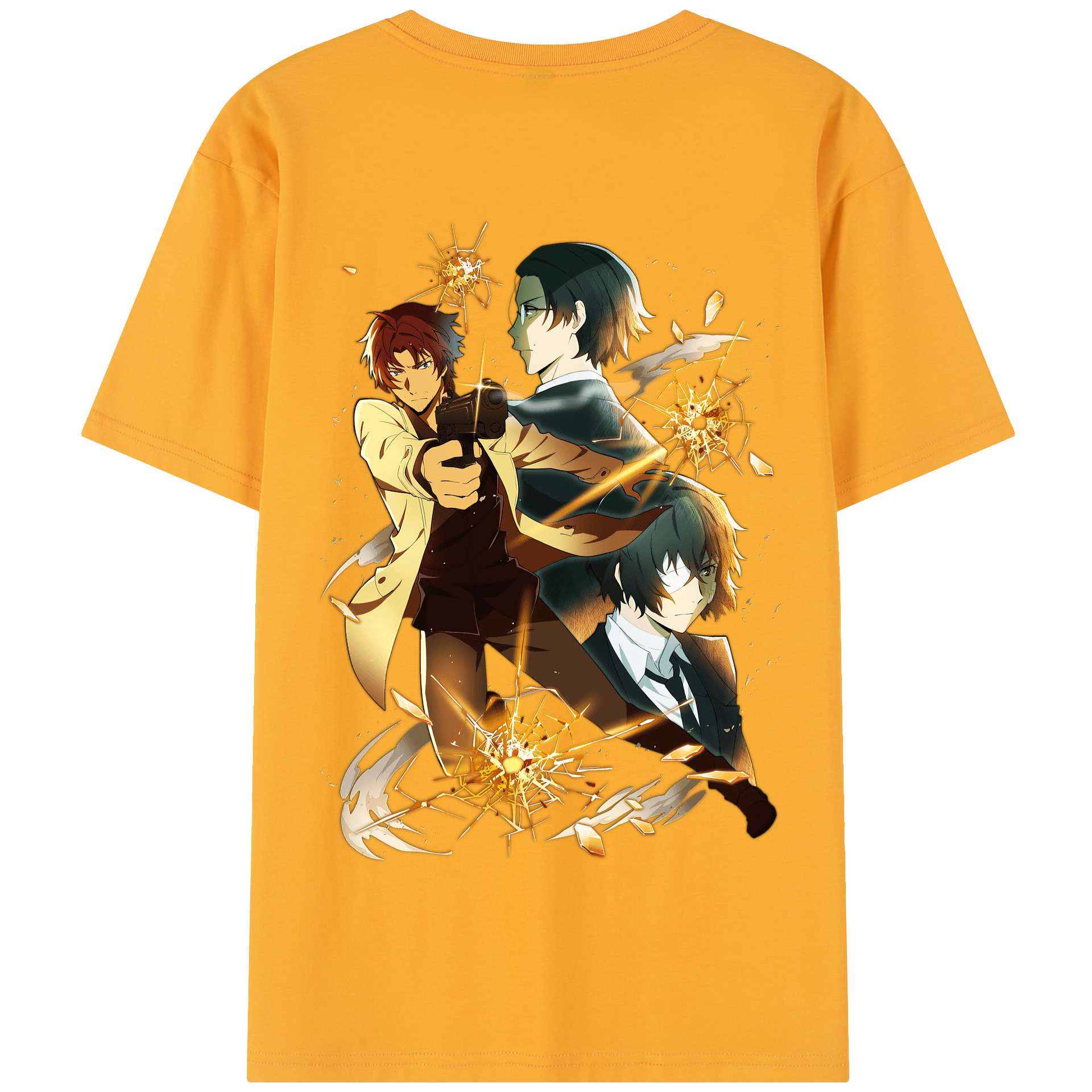 （画像用） 文豪ストレイドッグス Bungo Stray Dogs 綿100％半袖Tシャツ（背面プリント）