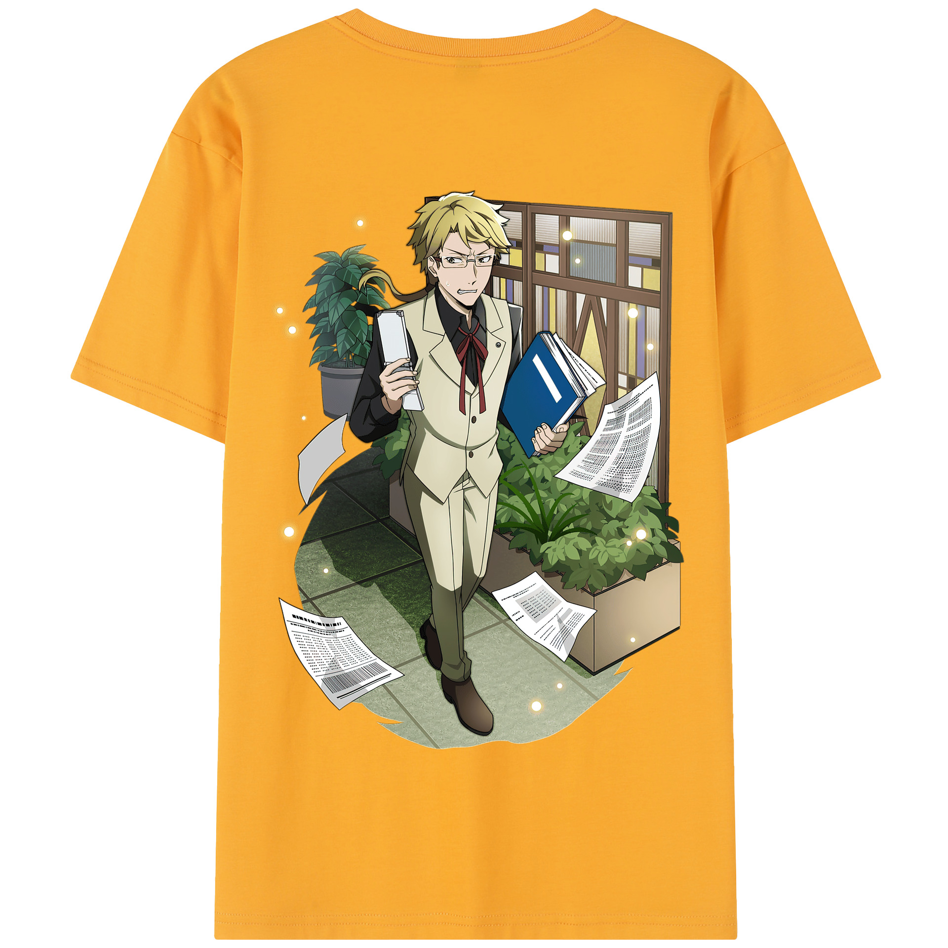 （画像用） 文豪ストレイドッグス Bungo Stray Dogs 綿100％半袖Tシャツ（背面プリント）