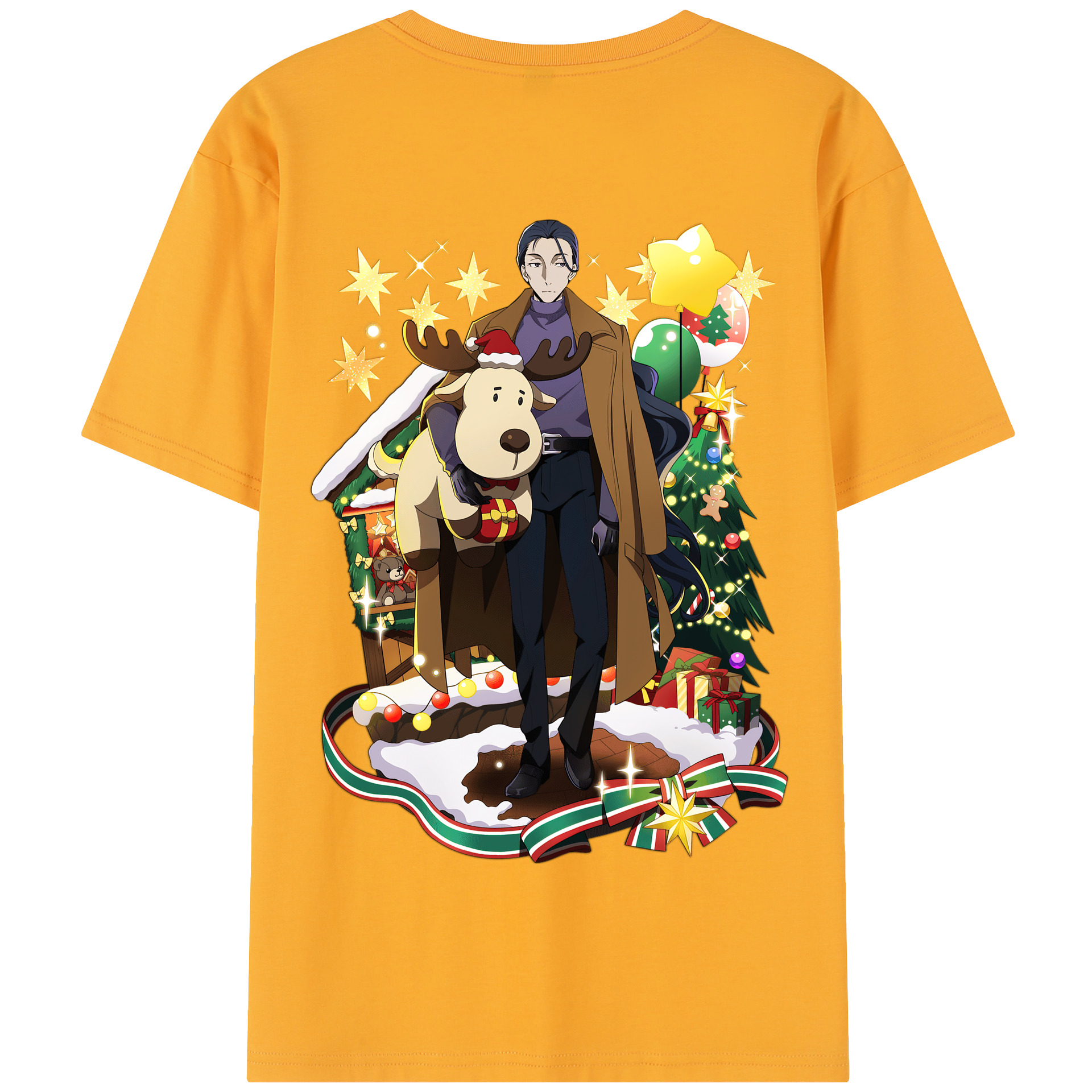（画像用） 文豪ストレイドッグス Bungo Stray Dogs 綿100％半袖Tシャツ（背面プリント）