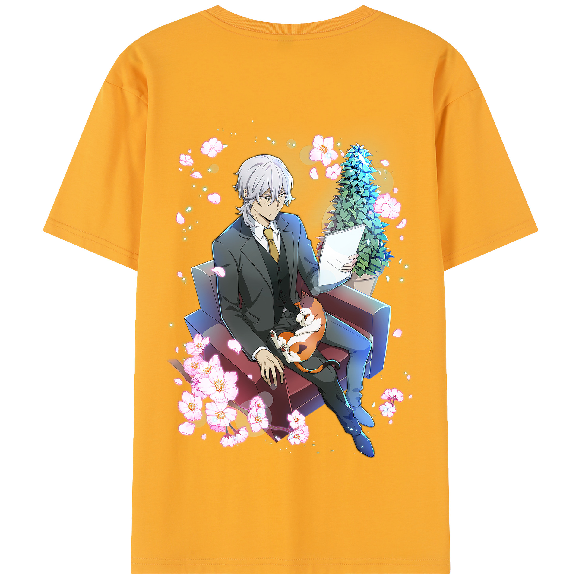 （画像用） 文豪ストレイドッグス Bungo Stray Dogs 綿100％半袖Tシャツ（背面プリント）
