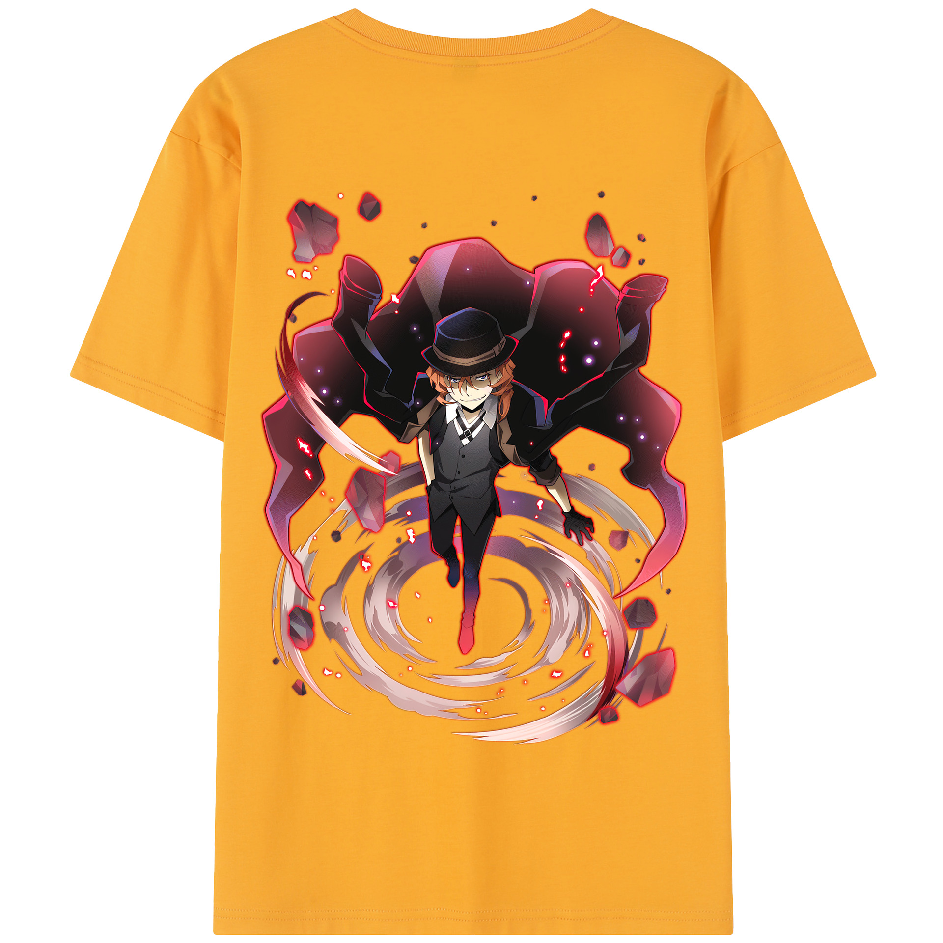 （画像用） 文豪ストレイドッグス Bungo Stray Dogs 綿100％半袖Tシャツ（背面プリント）