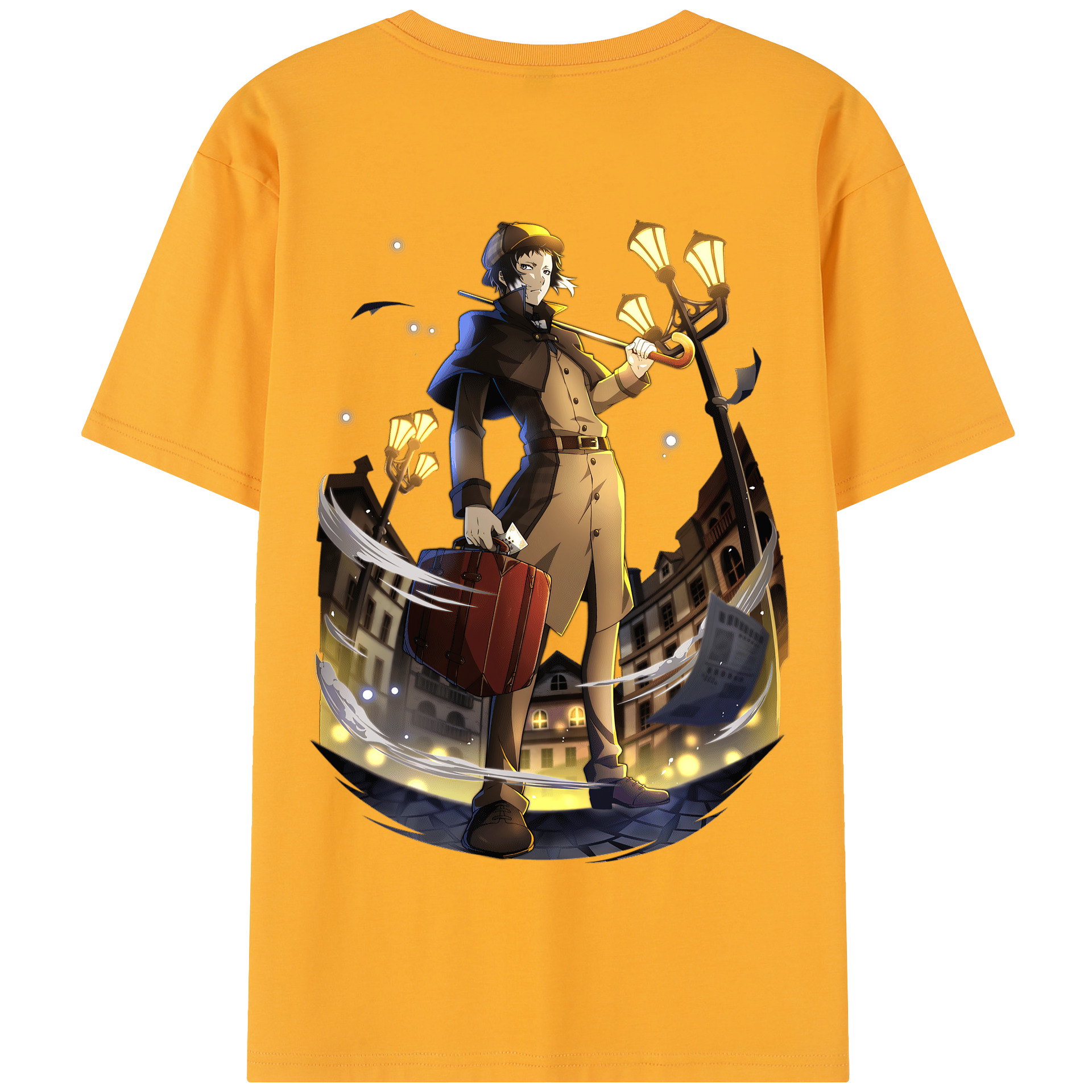 （画像用） 文豪ストレイドッグス Bungo Stray Dogs 綿100％半袖Tシャツ（背面プリント）