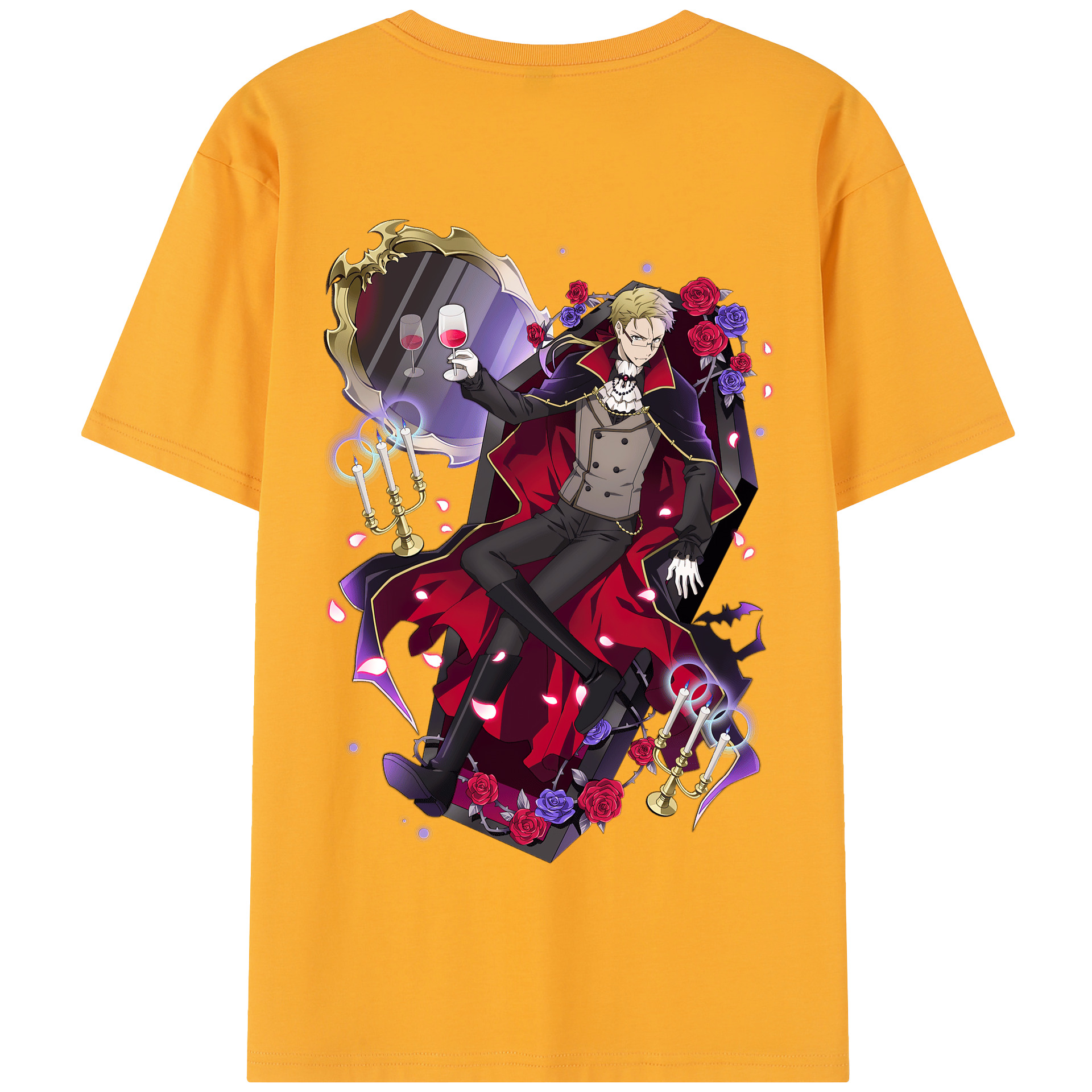 （画像用） 文豪ストレイドッグス Bungo Stray Dogs 綿100％半袖Tシャツ（背面プリント）