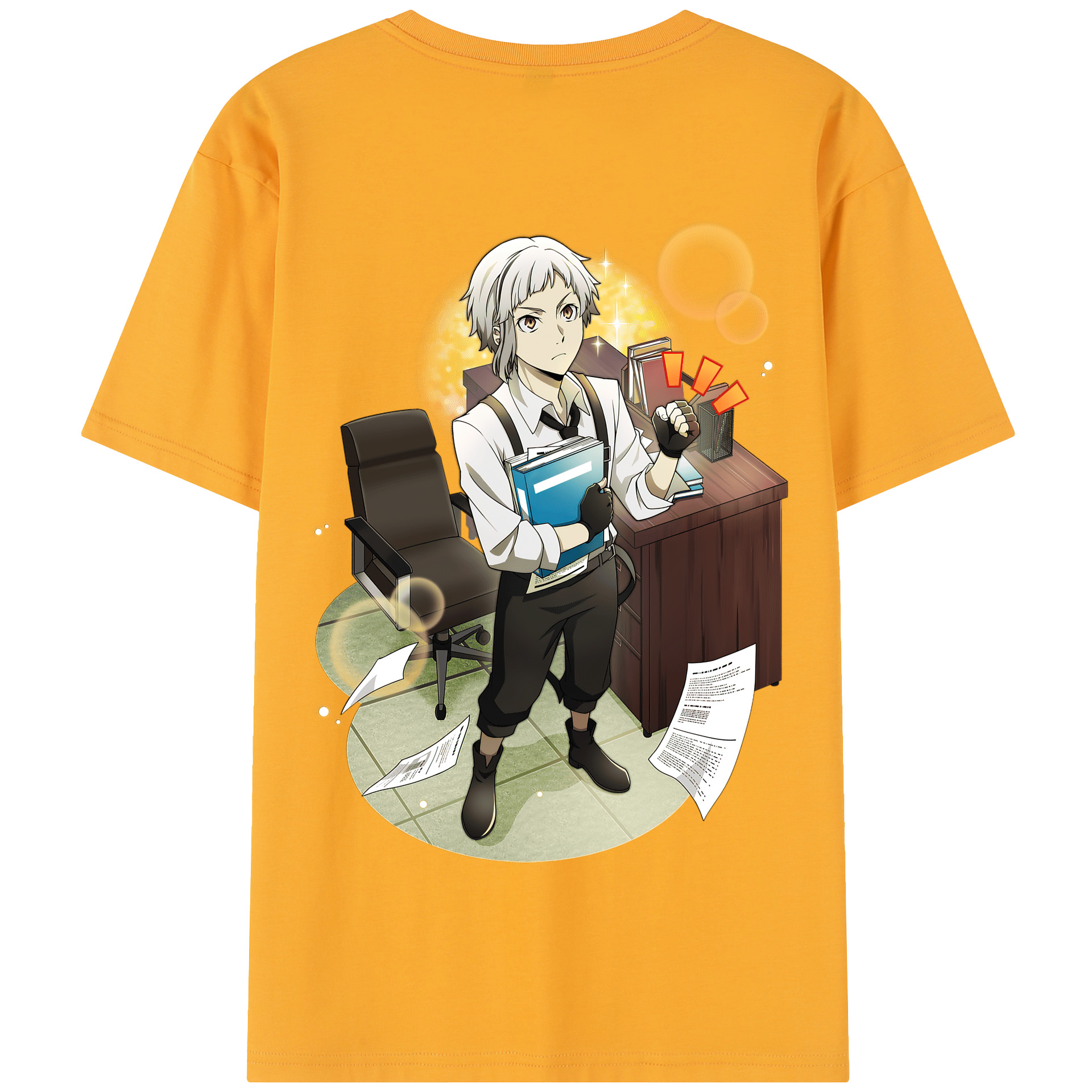 （画像用） 文豪ストレイドッグス Bungo Stray Dogs 綿100％半袖Tシャツ（背面プリント）