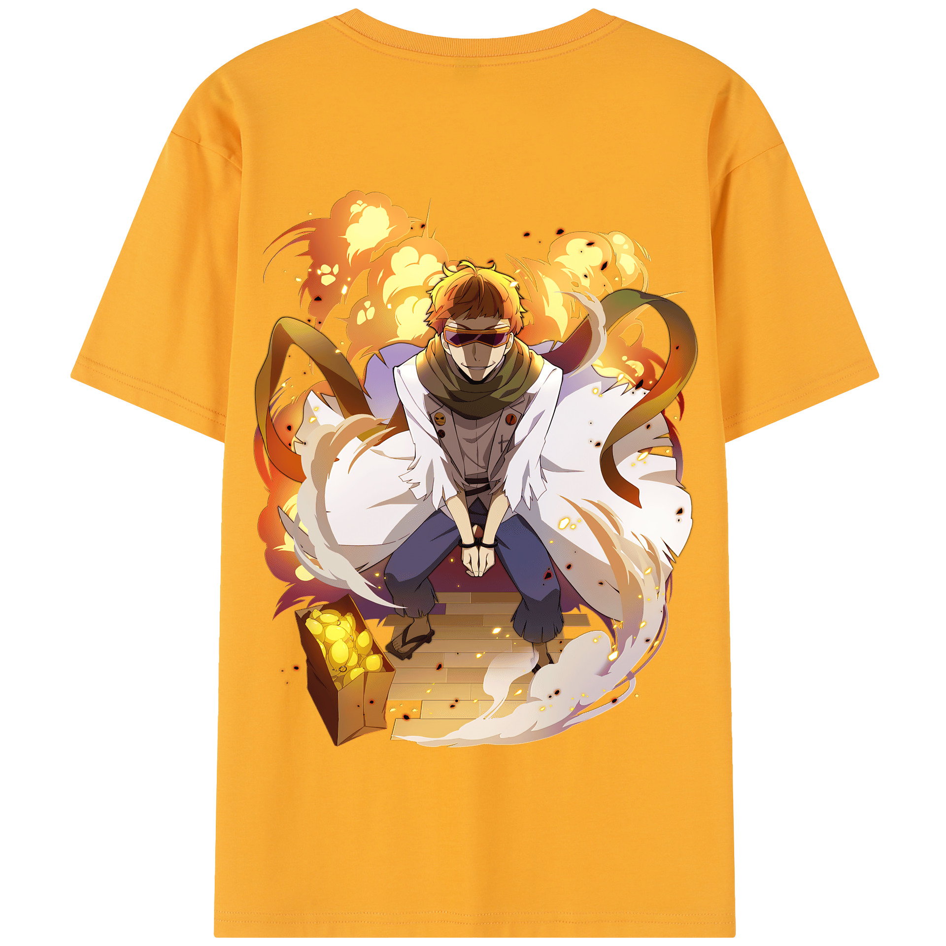 （画像用） 文豪ストレイドッグス Bungo Stray Dogs 綿100％半袖Tシャツ（背面プリント）